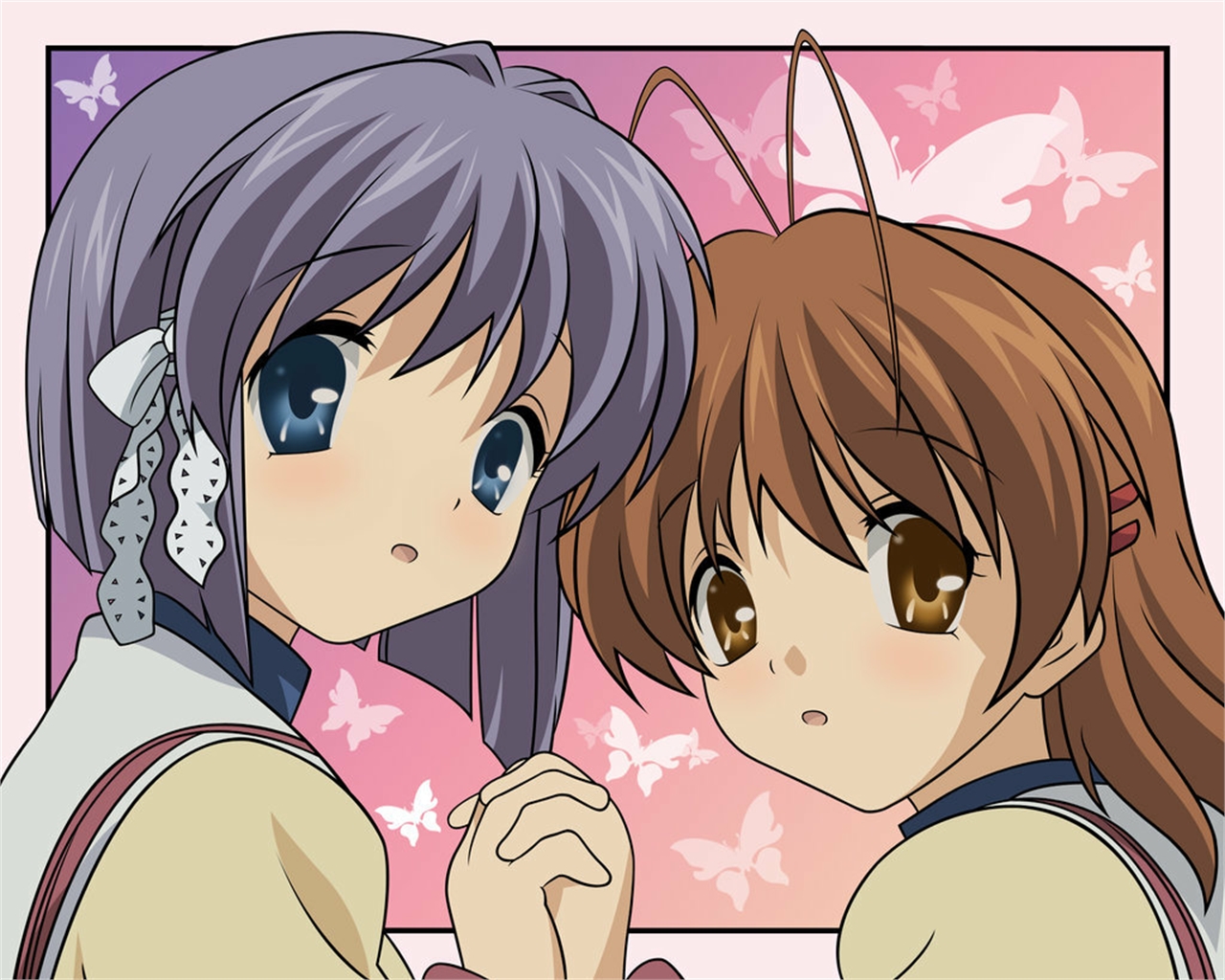 Download mobile wallpaper Anime, Clannad, Nagisa Furukawa, Ryou Fujibayashi for free.