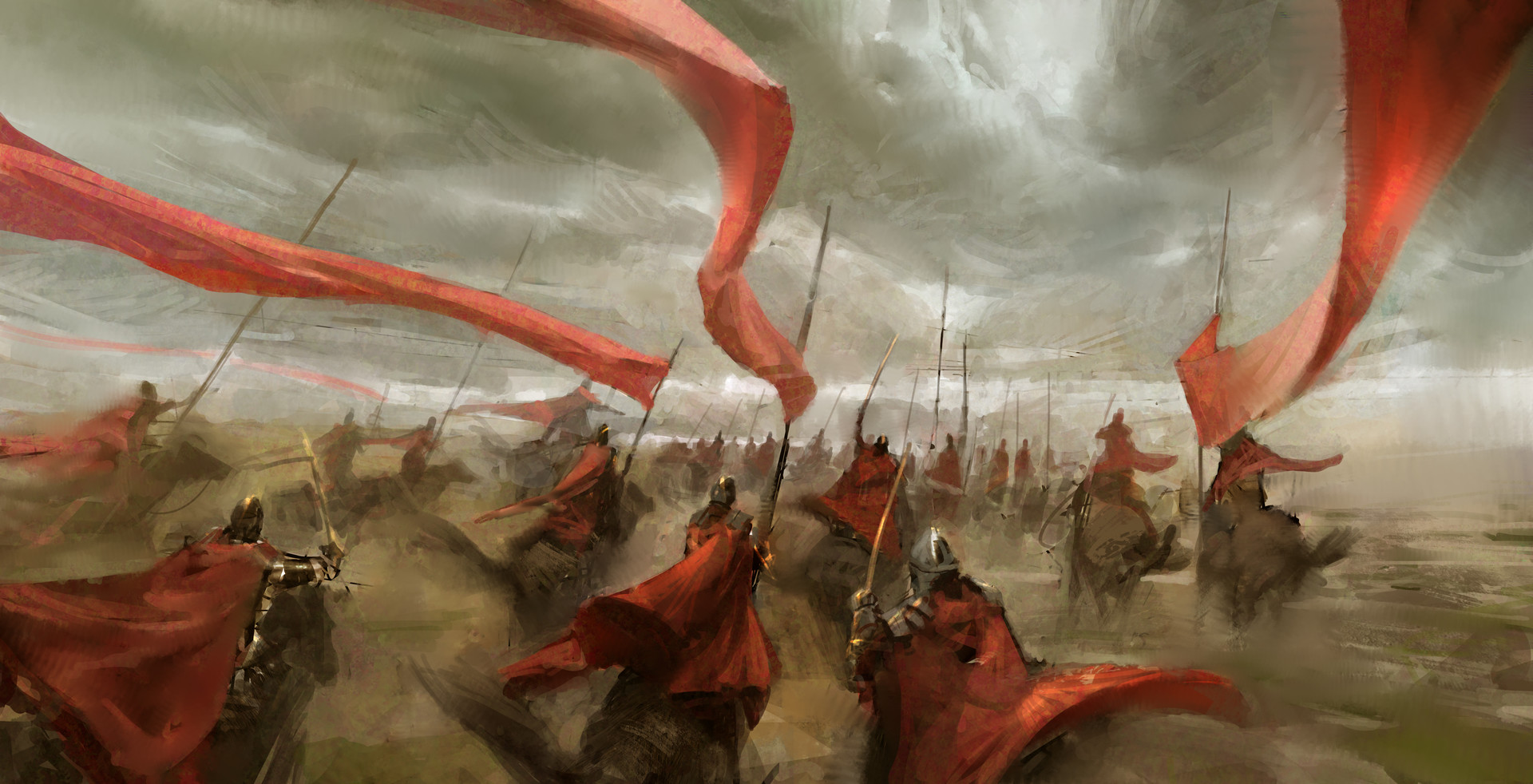 Free download wallpaper Fantasy, Warrior, Knight, Banner on your PC desktop
