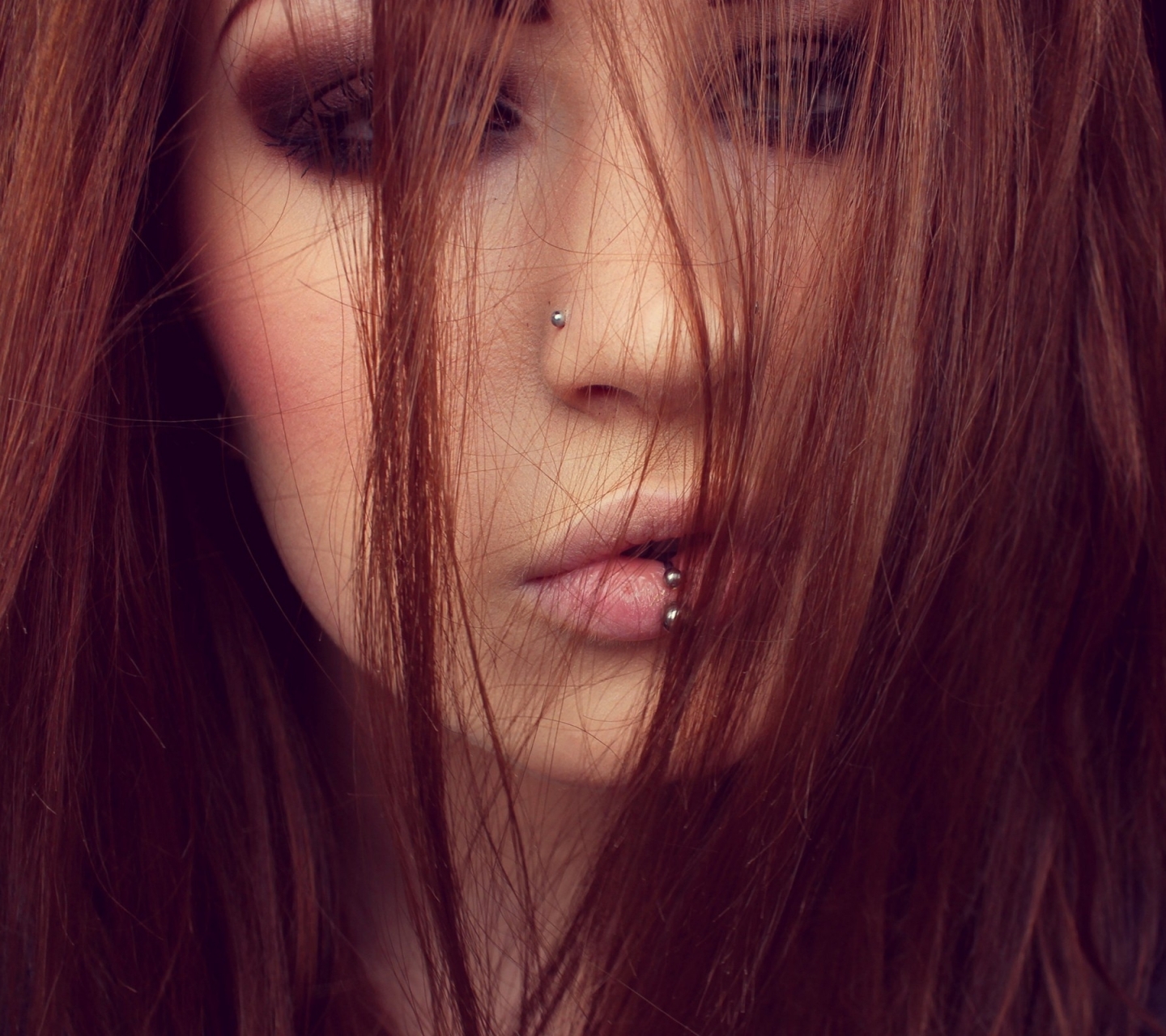 Download mobile wallpaper Redhead, Hair, Face, Women, Piercing for free.