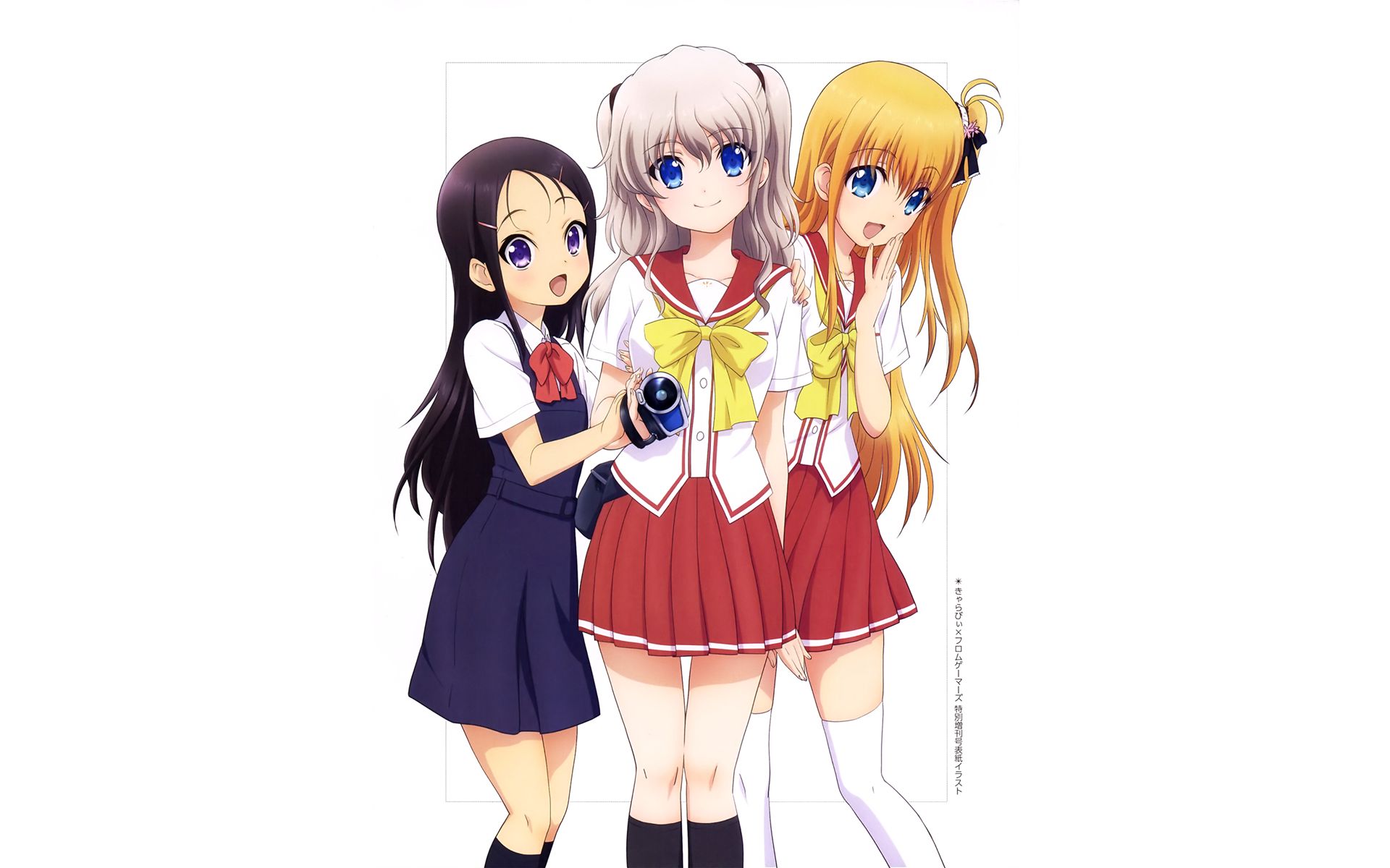 758303 Hintergrundbild herunterladen animes, charlotte, ayumi otosaka, nao tomori, schuluniform, yusa kurobane - Bildschirmschoner und Bilder kostenlos