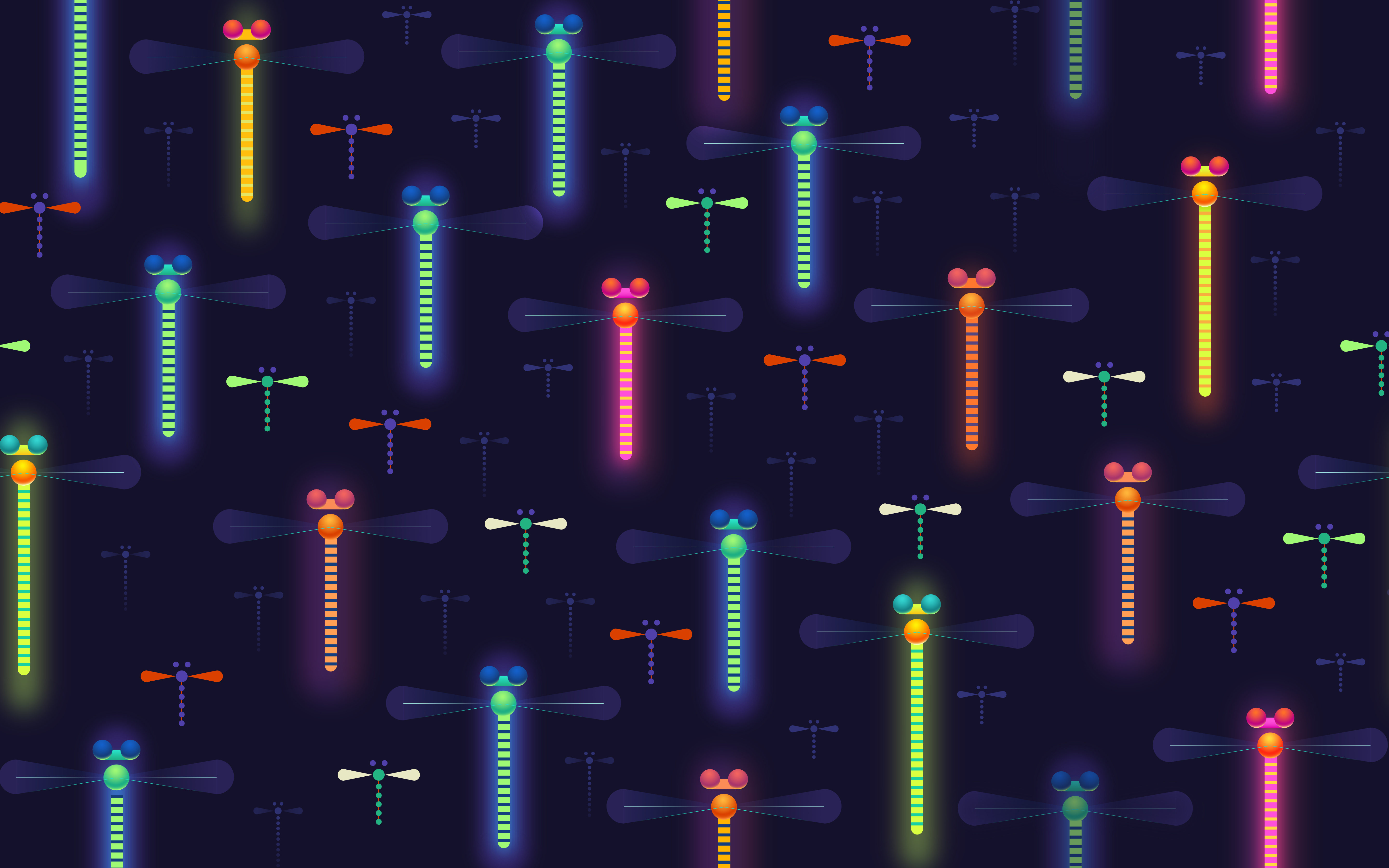 Free download wallpaper Neon, Artistic, Dragonfly on your PC desktop