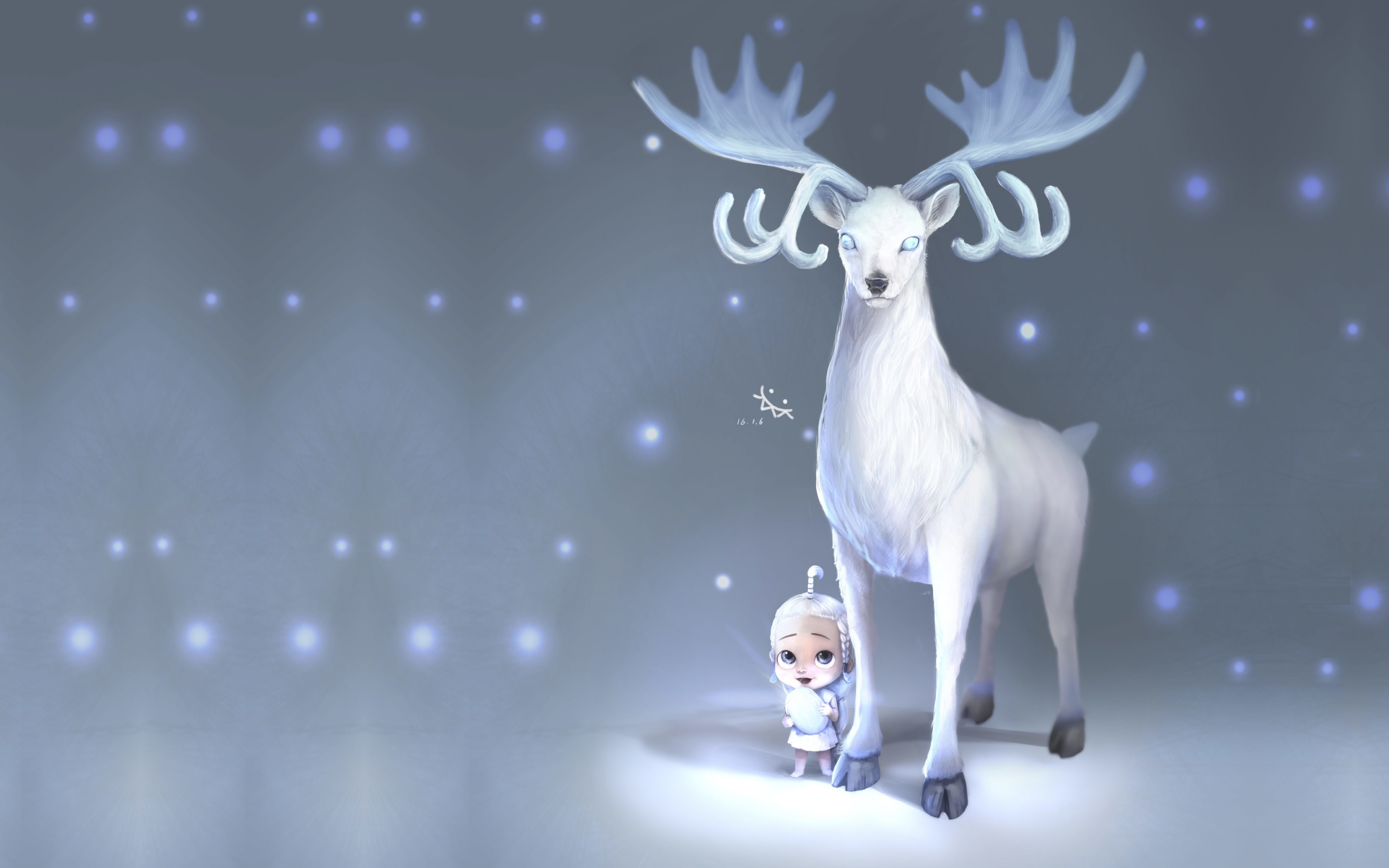 Download mobile wallpaper Fantasy, Deer, Fantasy Animals for free.
