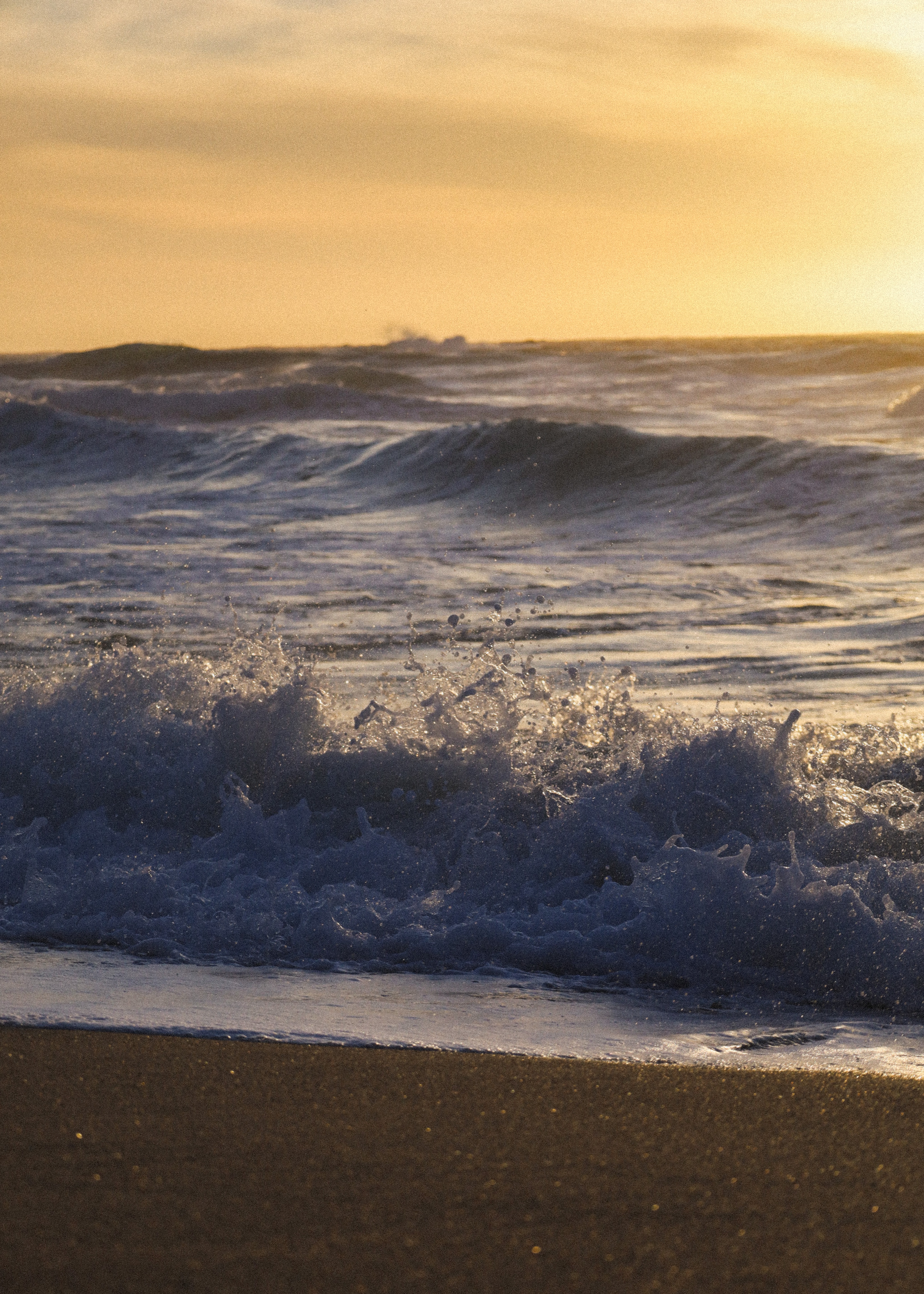 PCデスクトップに自然, 日没, 波, 海, ビーチ画像を無料でダウンロード