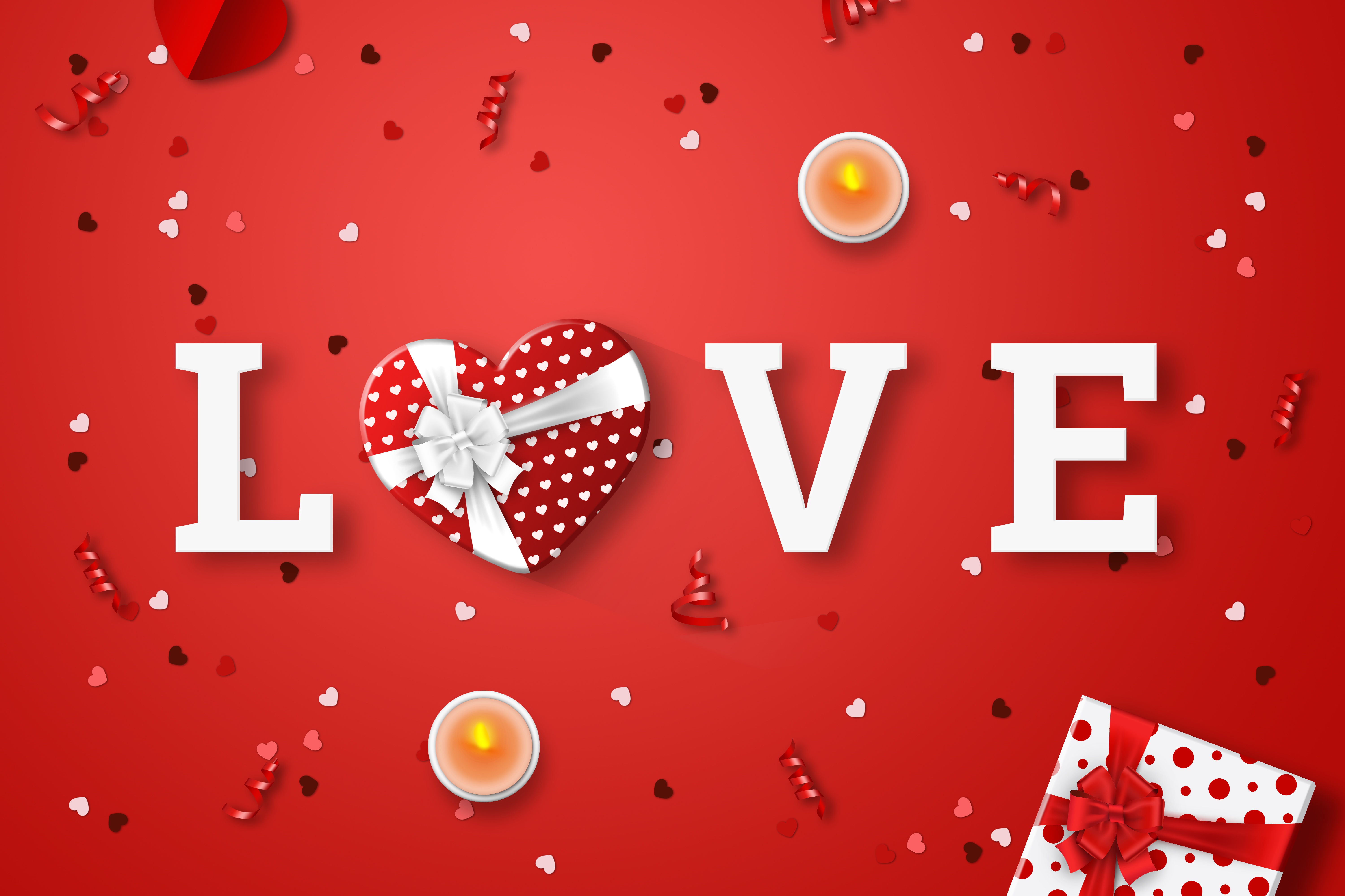 Free download wallpaper Love, Gift, Heart, Artistic, Candle on your PC desktop