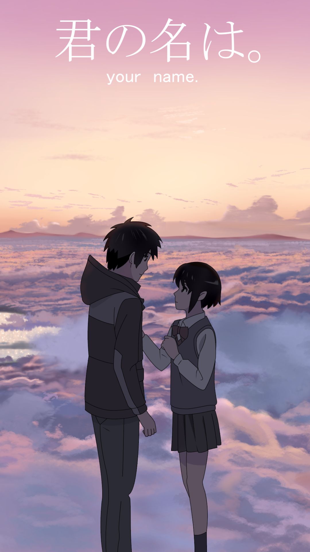 Descarga gratuita de fondo de pantalla para móvil de Animado, Kimi No Na Wa, Mitsuha Miyamizu, Taki Tachibana.