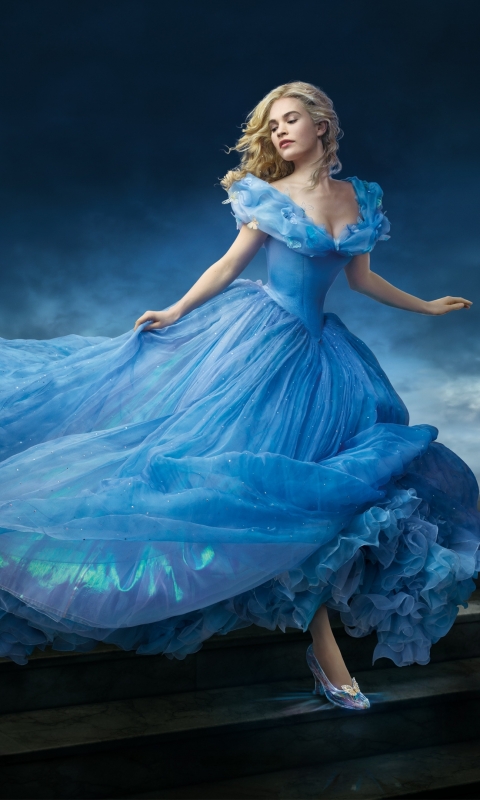 Download mobile wallpaper Movie, Cinderella, Lily James, Cinderella (2015) for free.
