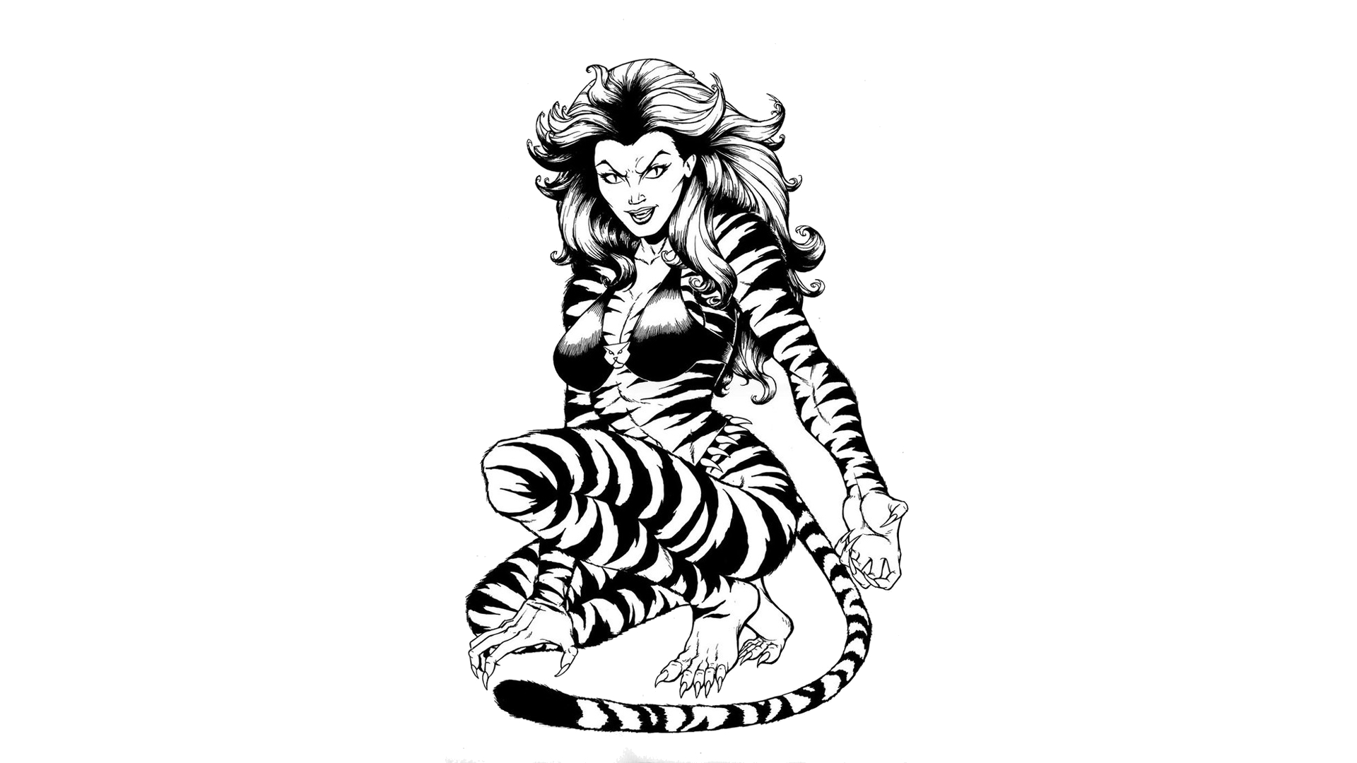 649527 Hintergrundbild herunterladen comics, tigra - Bildschirmschoner und Bilder kostenlos