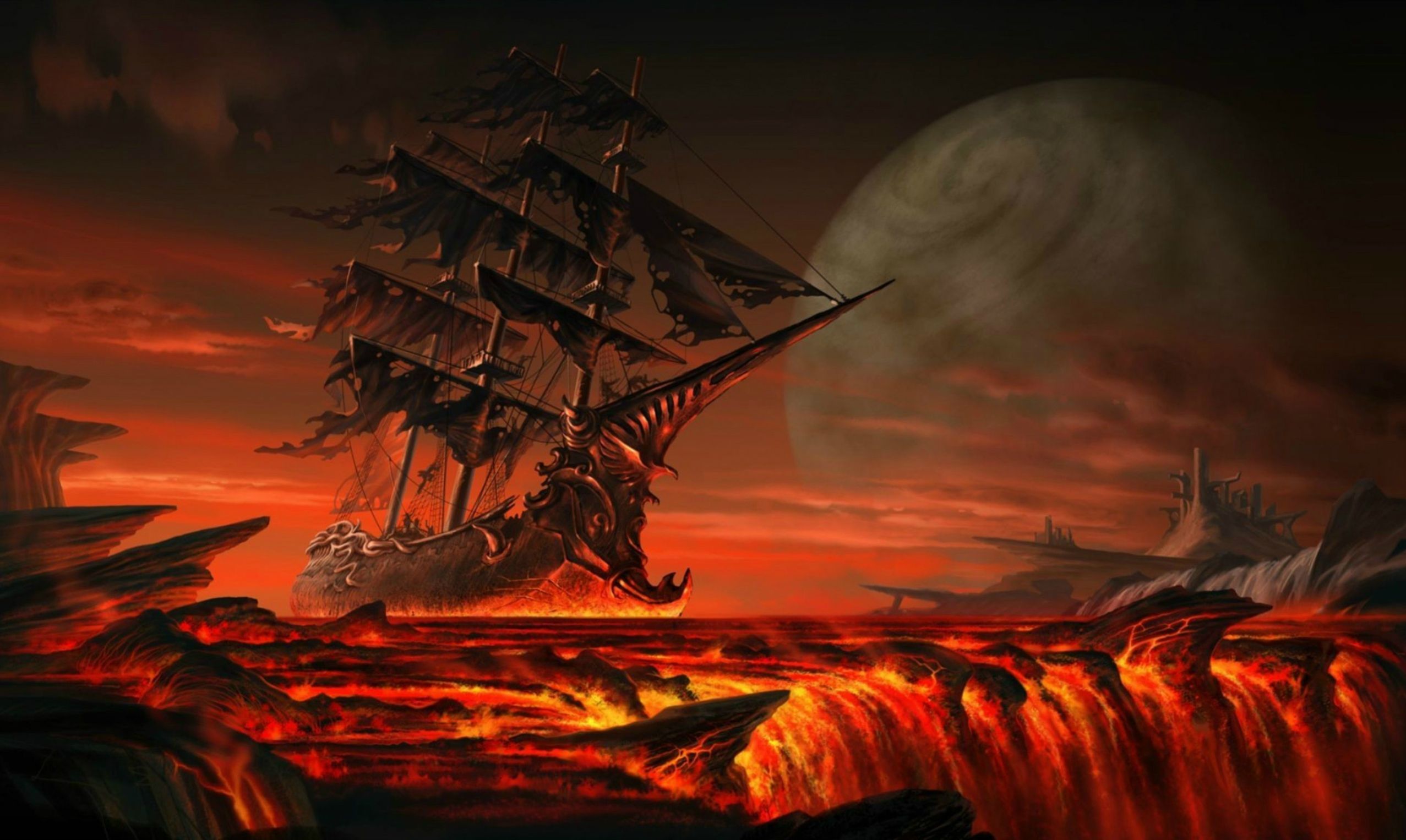 Free download wallpaper Fantasy, Ship on your PC desktop