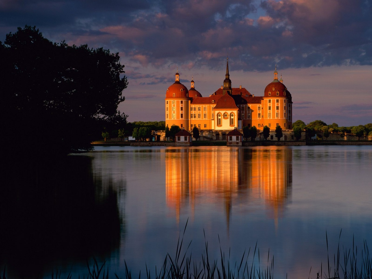 Laden Sie Schloss Moritzburg HD-Desktop-Hintergründe herunter