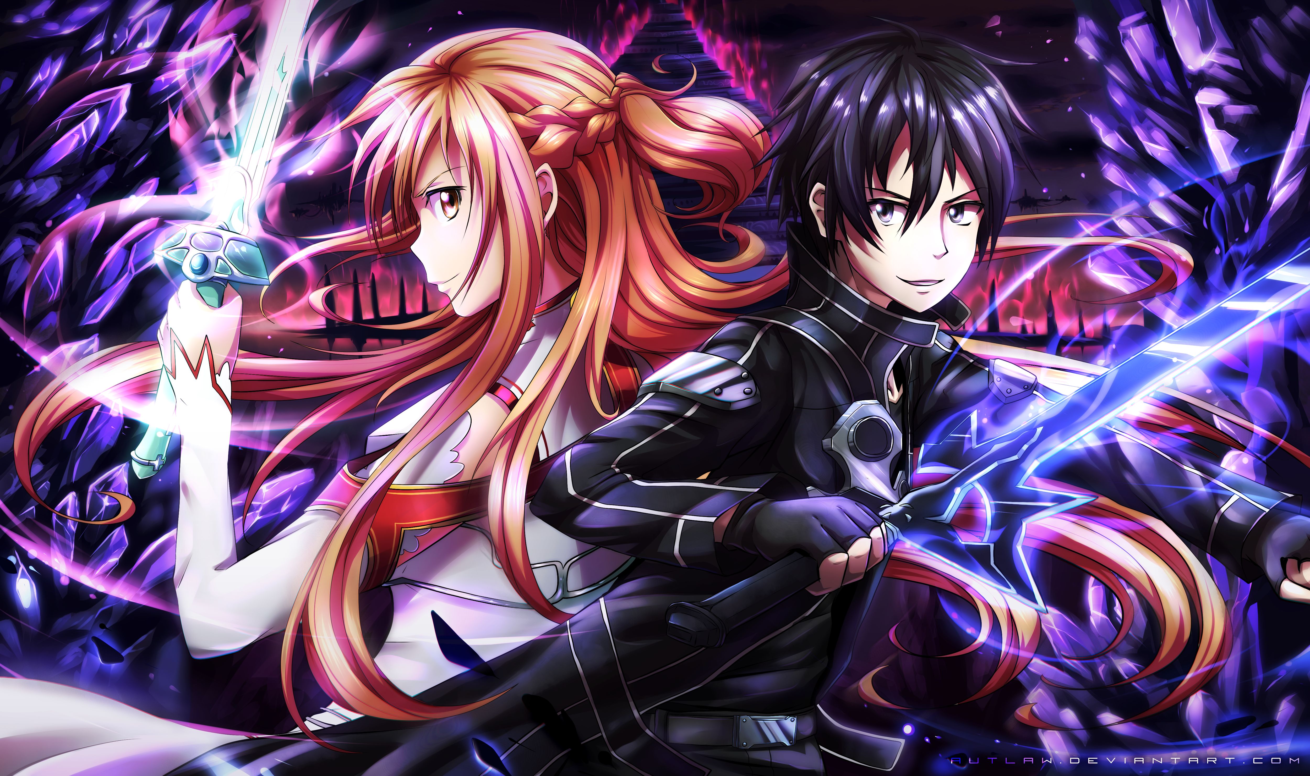 Baixar papel de parede para celular de Anime, Sword Art Online, Asuna Yuuki, Kirito (Sword Art Online), Kazuto Kirigaya gratuito.