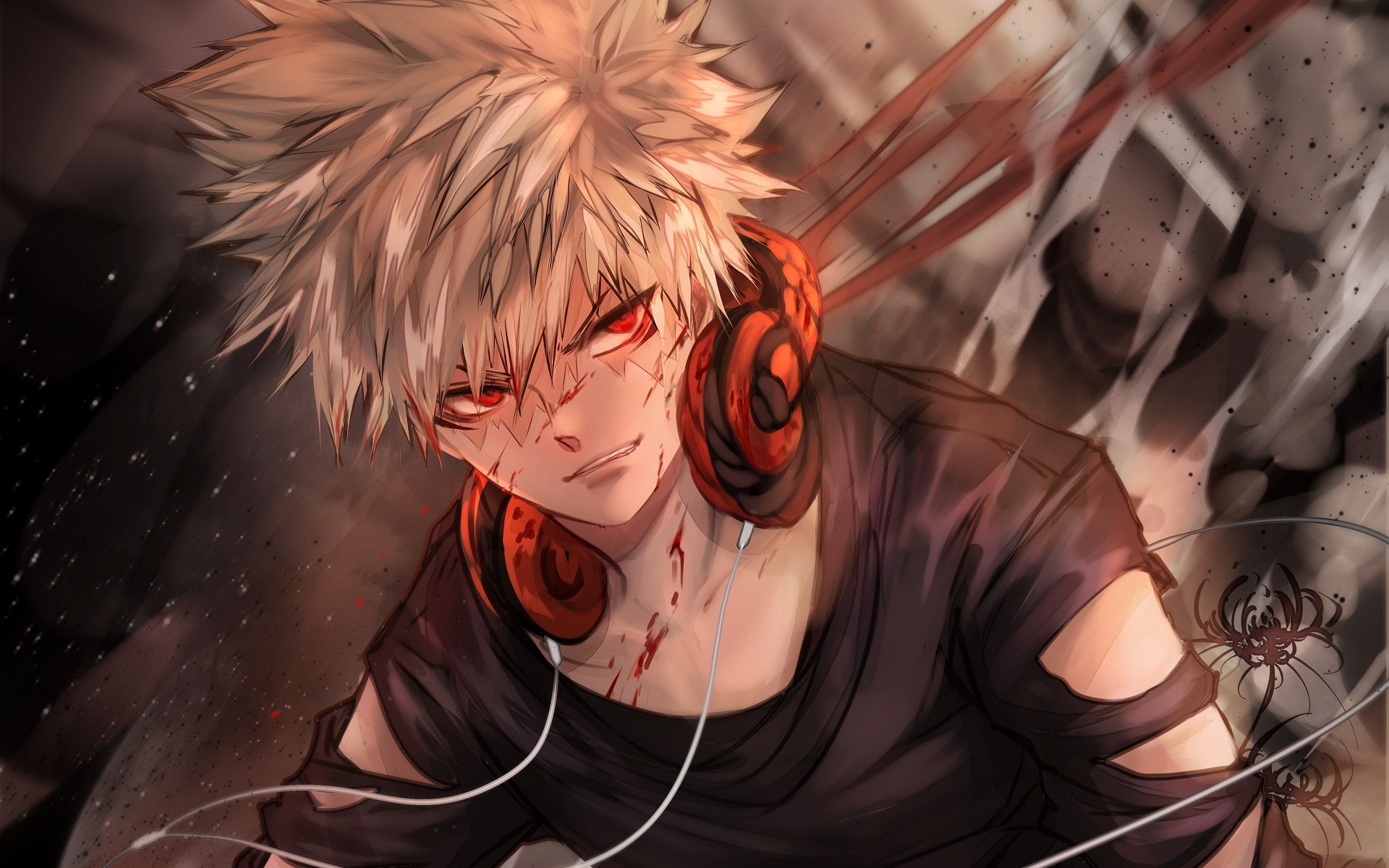 Handy-Wallpaper Animes, Katsuki Bakugou, Boku No Hero Academia kostenlos herunterladen.