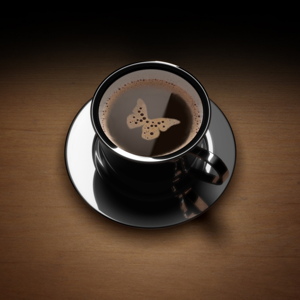 Free download wallpaper Food, Coffee, Butterfly on your PC desktop