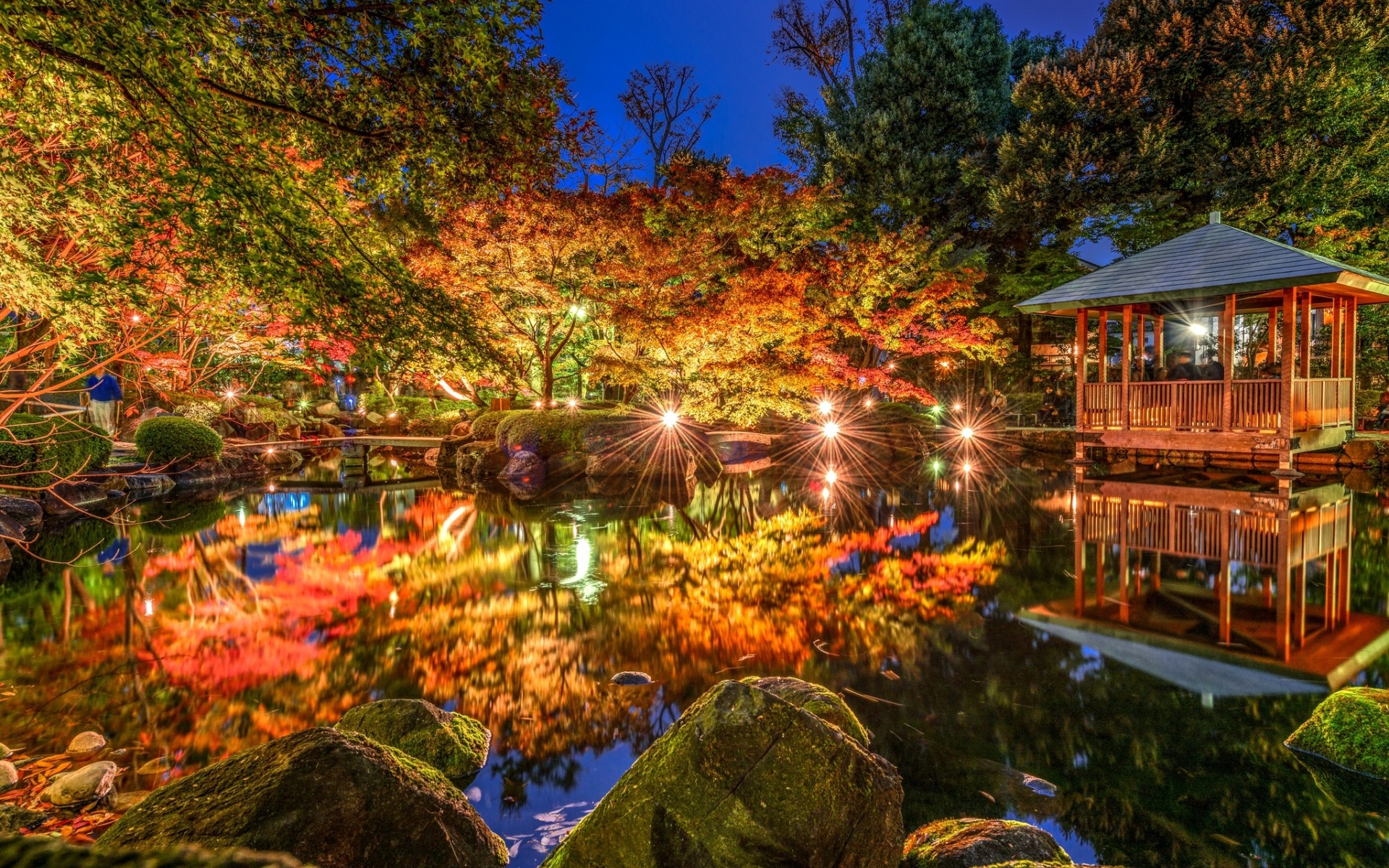 Free download wallpaper Reflection, Light, Park, Fall, Japan, Hdr, Tokyo, Photography, Otaguro Park on your PC desktop
