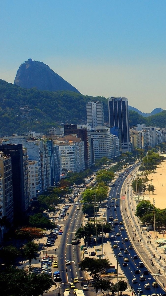 Download mobile wallpaper Cities, Road, Rio De Janeiro, Brazil, Man Made, Copacabana for free.