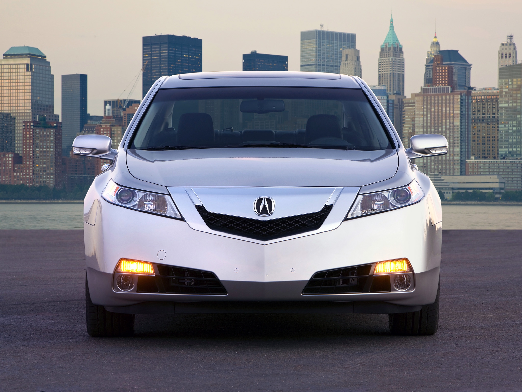 Free download wallpaper Auto, Acura, Cars, Asphalt, Style, Akura, 2008, Tl, Silver Metallic, City, Front View on your PC desktop