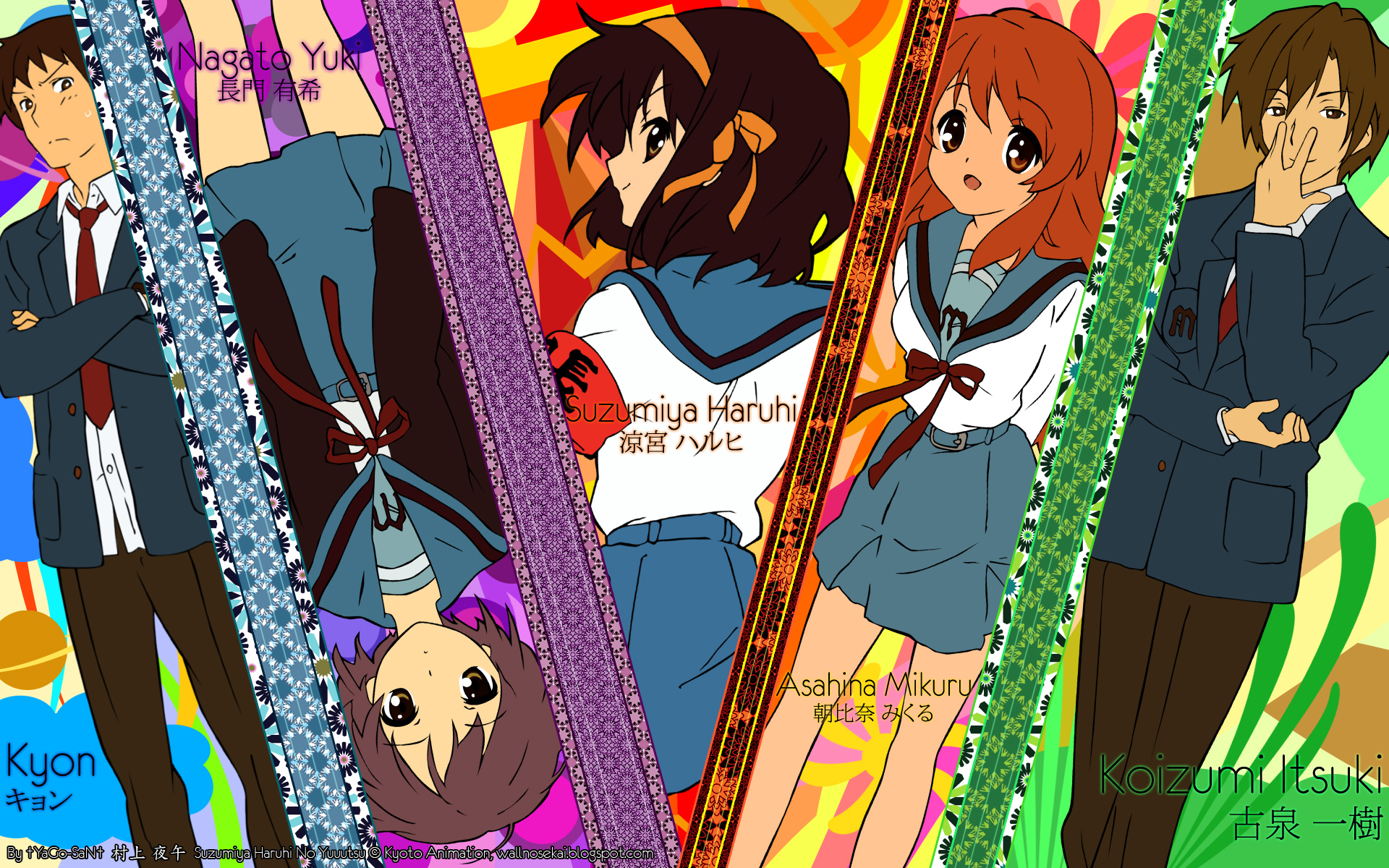 Download mobile wallpaper Itsuki Koizumi, Kyon (Haruhi), The Melancholy Of Haruhi Suzumiya, Haruhi Suzumiya, Mikuru Asahina, Yuki Nagato, Anime for free.