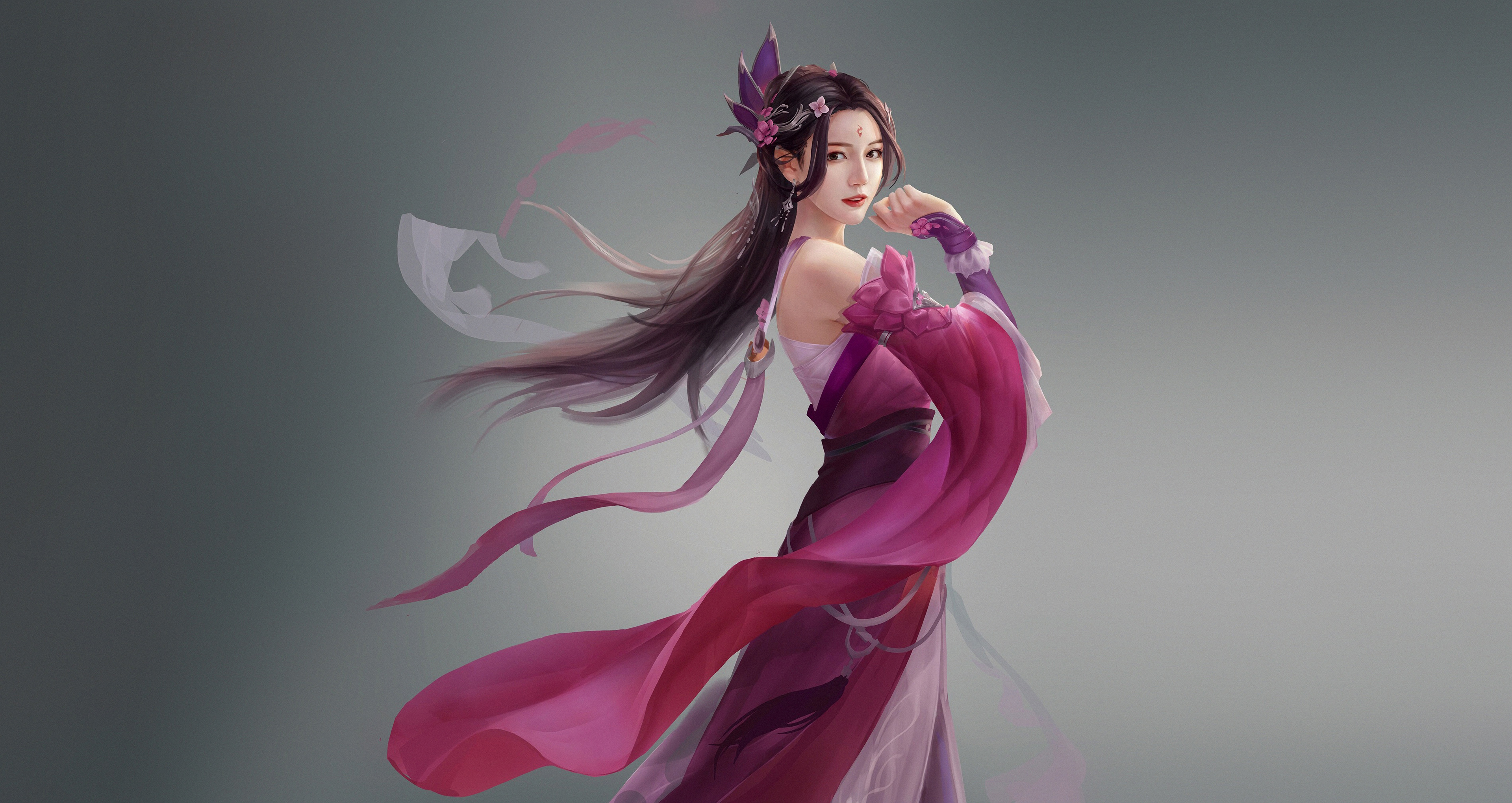 Free download wallpaper Fantasy, Women, Asian, Long Hair on your PC desktop