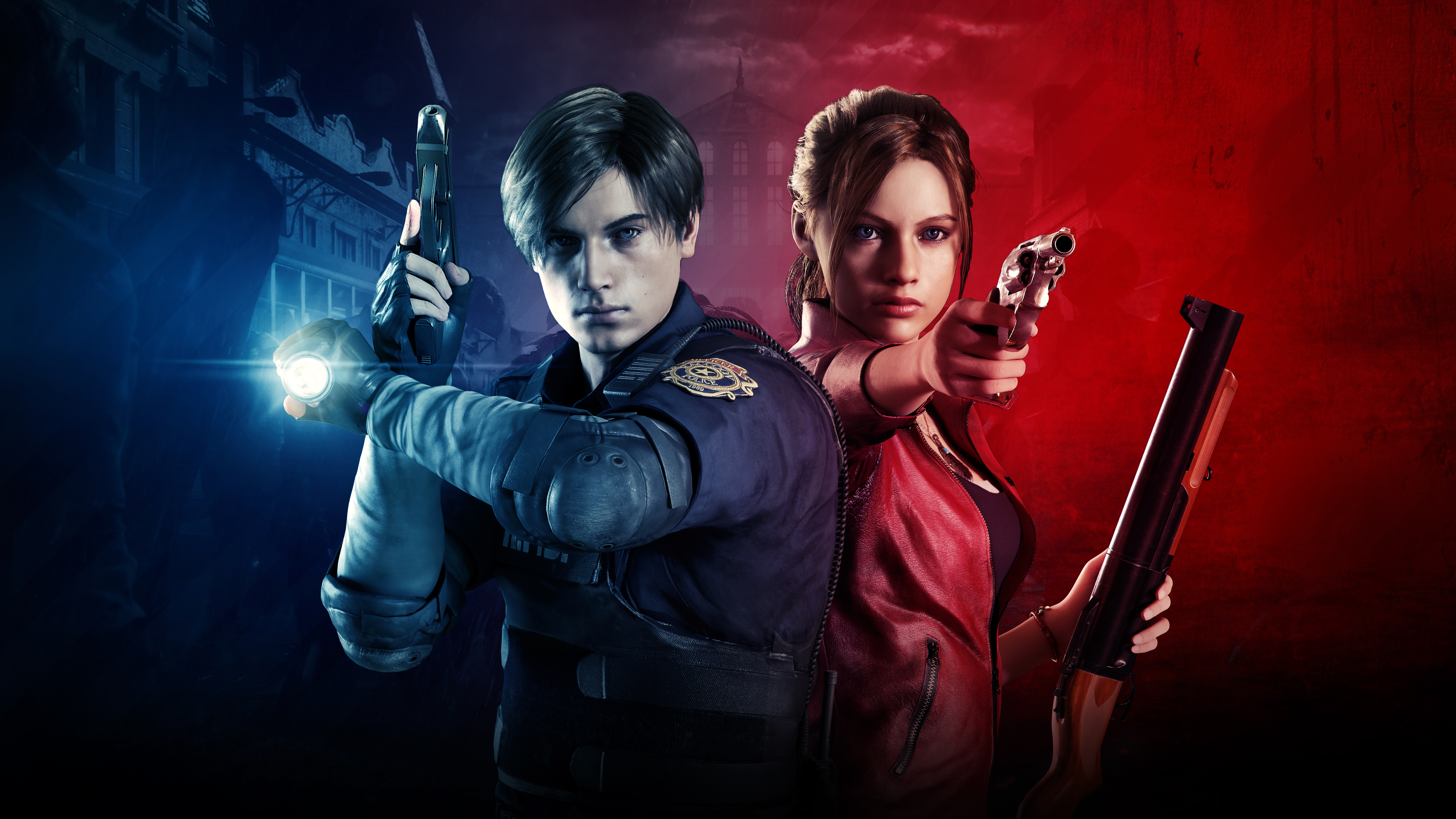 resident evil, video game, resident evil 2 (2019), claire redfield, leon s kennedy