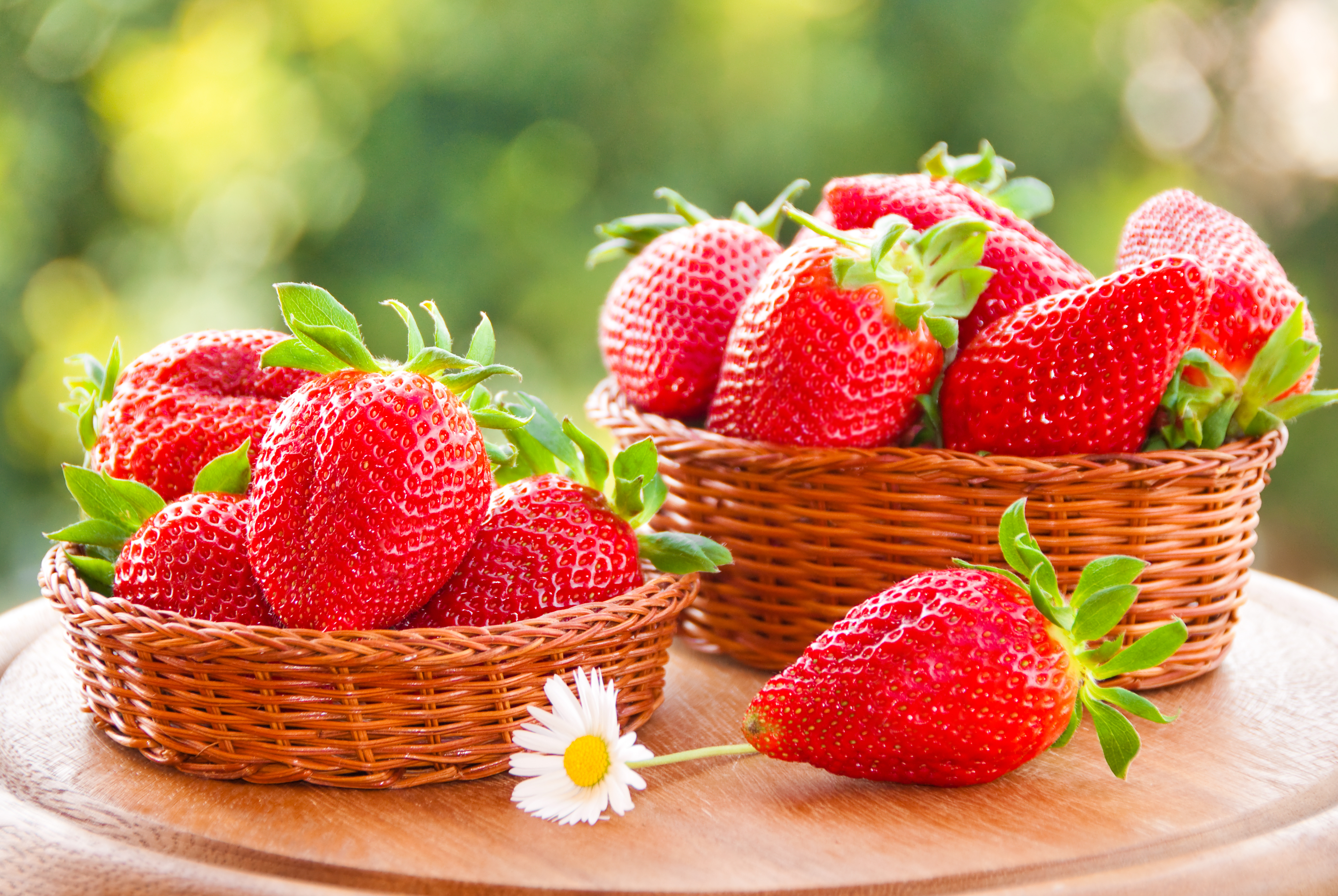 Download mobile wallpaper Basket, Strawberry, Berry, Fruits, Food for free.