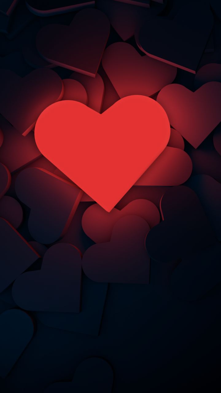 Скачать картинку Любовь, Красный, Сердце, Художественные в телефон бесплатно.