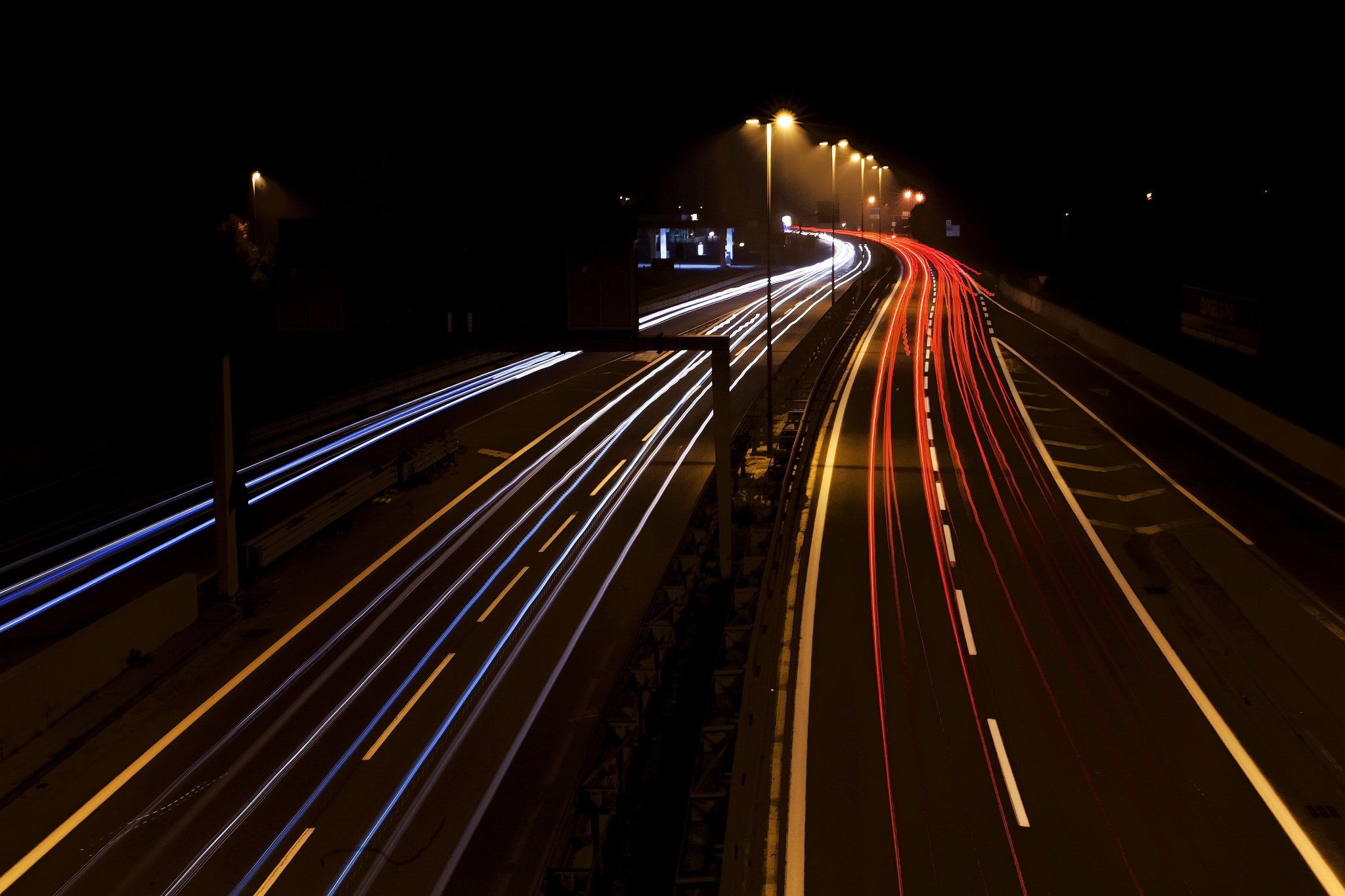 Descarga gratis la imagen Noche, Luz, Fotografía, Carretera, Lapso De Tiempo en el escritorio de tu PC