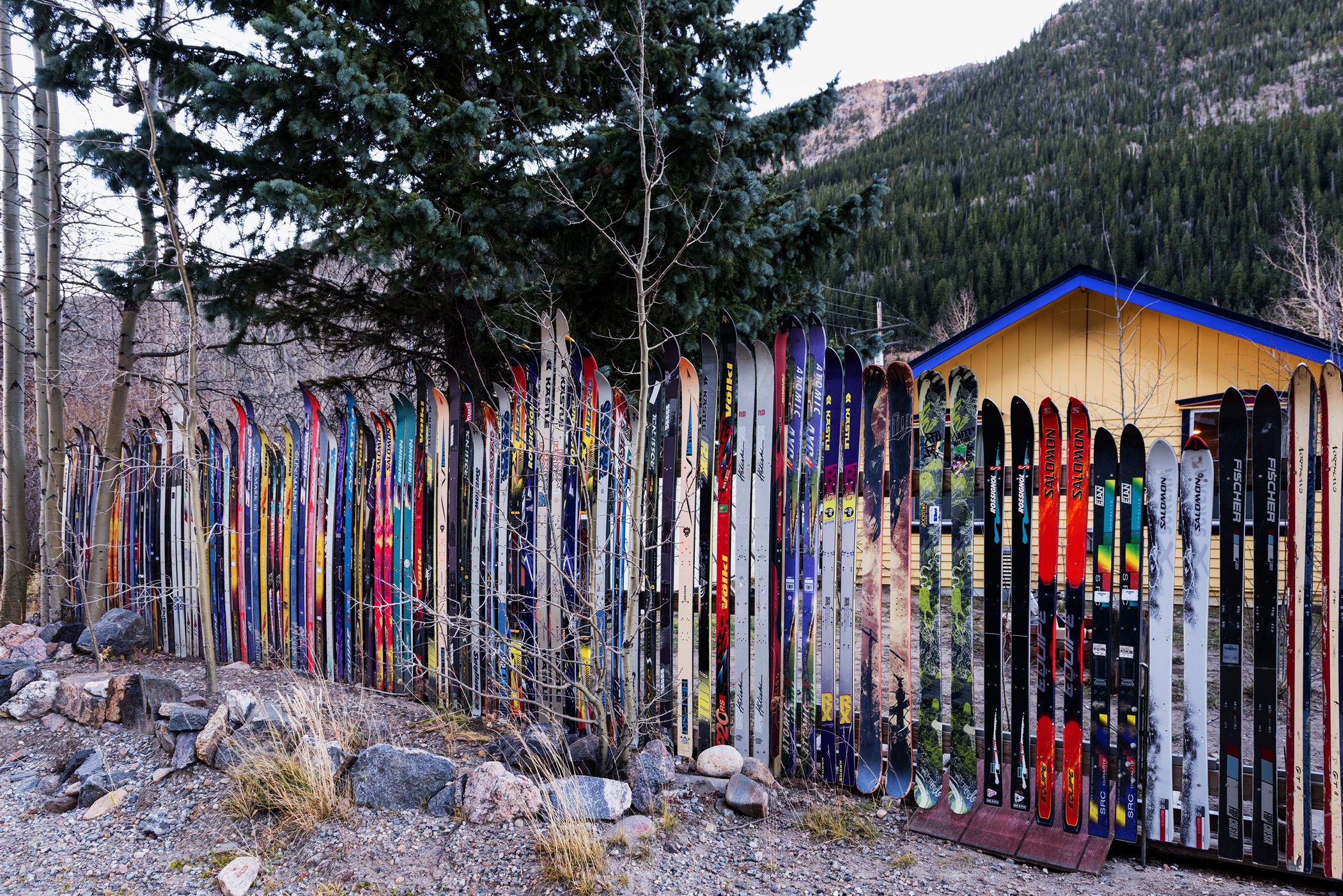 745959 скачать обои лыжи, катание на лыжах, виды спорта, ограда, странный - заставки и картинки бесплатно