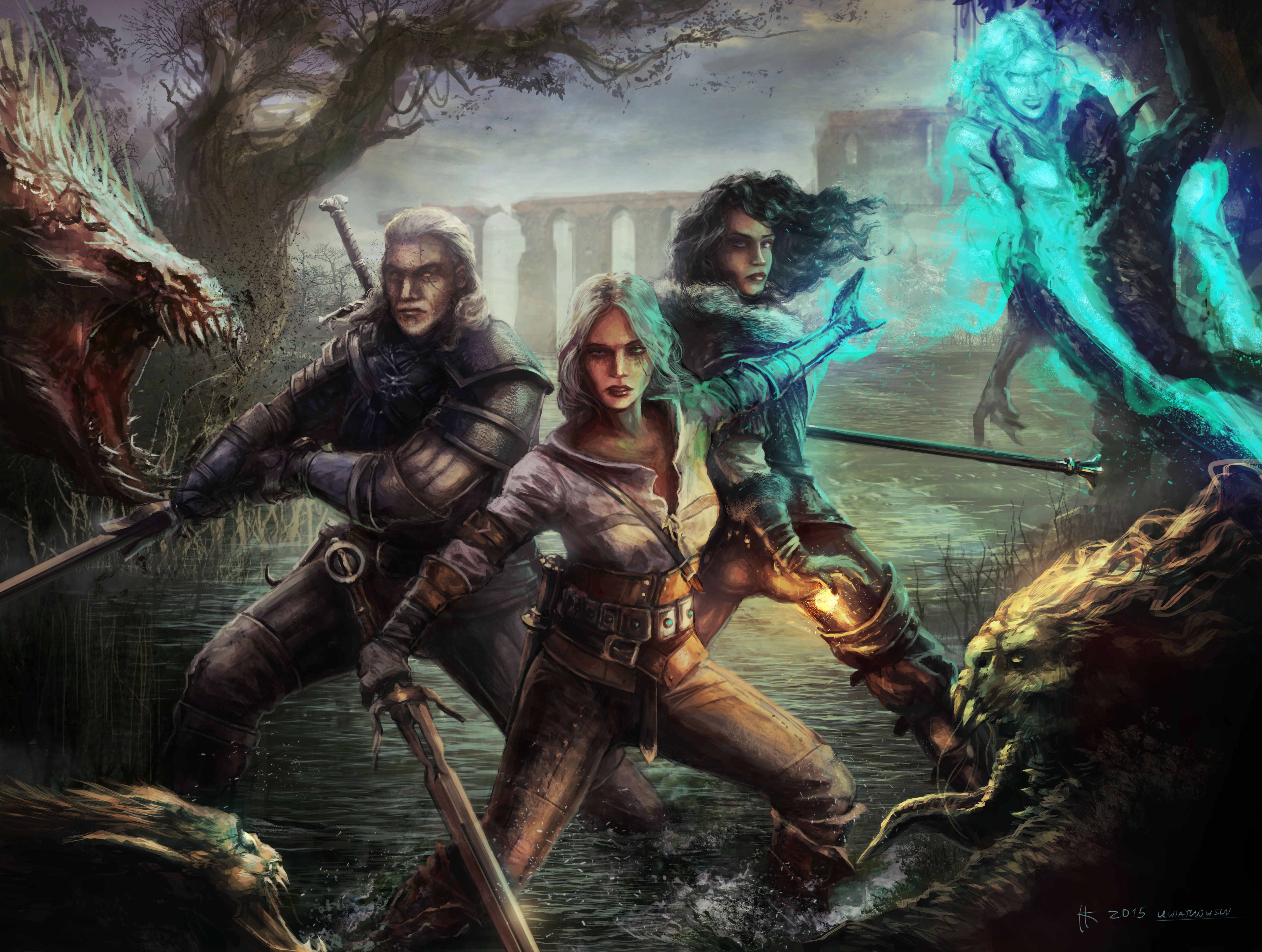 Téléchargez gratuitement l'image Jeux Vidéo, Le Sorceleur, Geralt De Riv, The Witcher 3: Wild Hunt, Ciri (Le Sorceleur), Yennefer De Vengerberg sur le bureau de votre PC