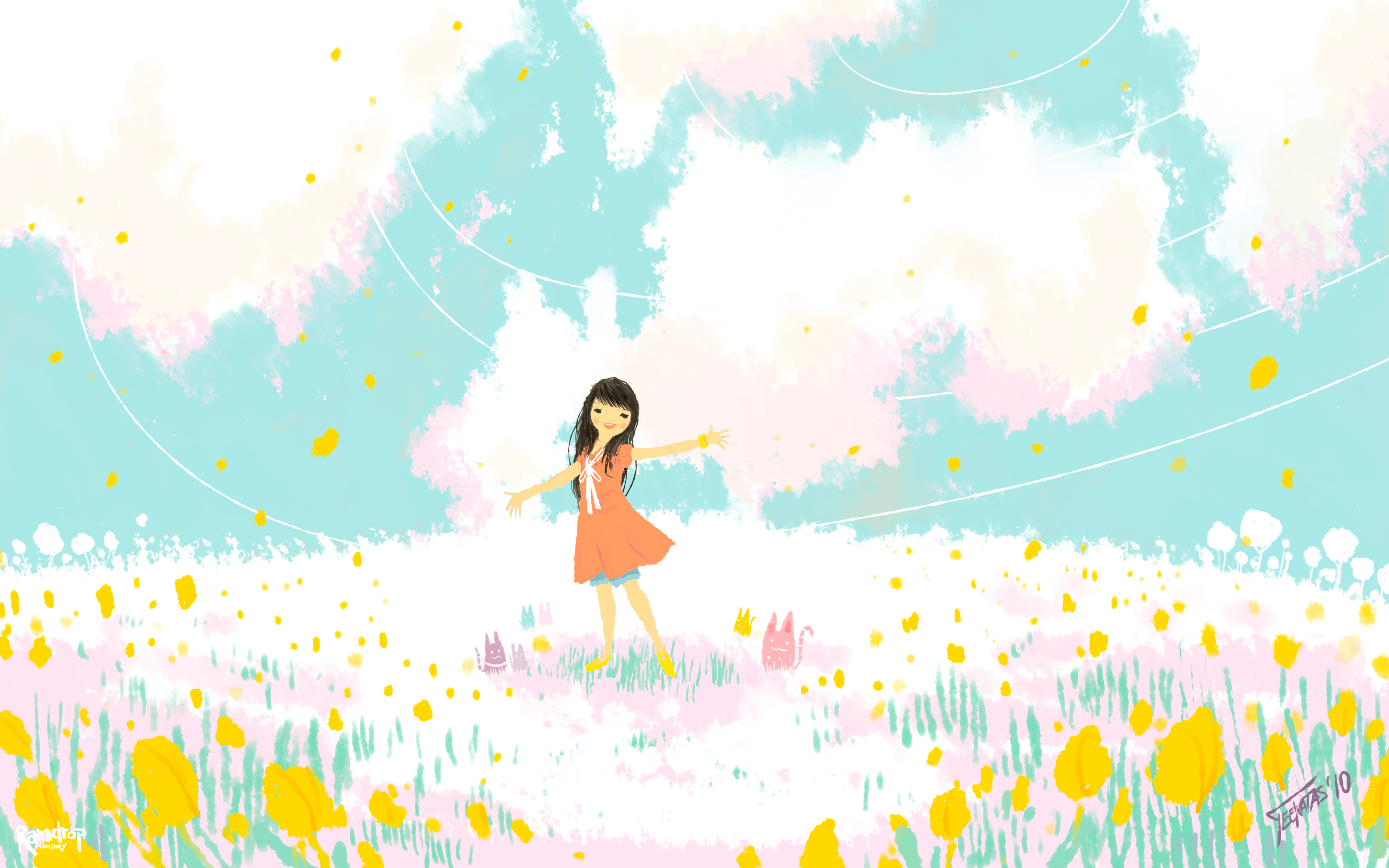 Baixe gratuitamente a imagem Anime, Flor, Garota, Desenho Animado na área de trabalho do seu PC
