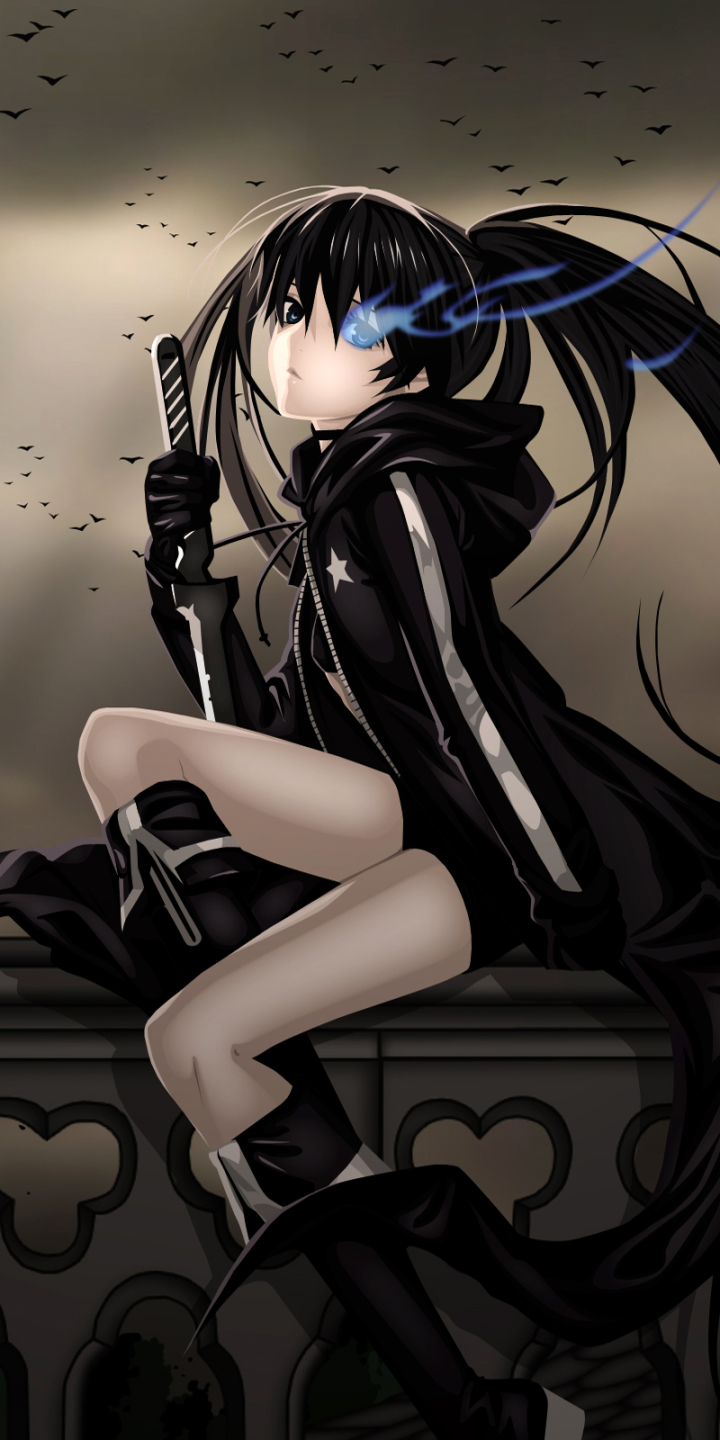 Download mobile wallpaper Anime, Black Rock Shooter, Blue Eyes for free.