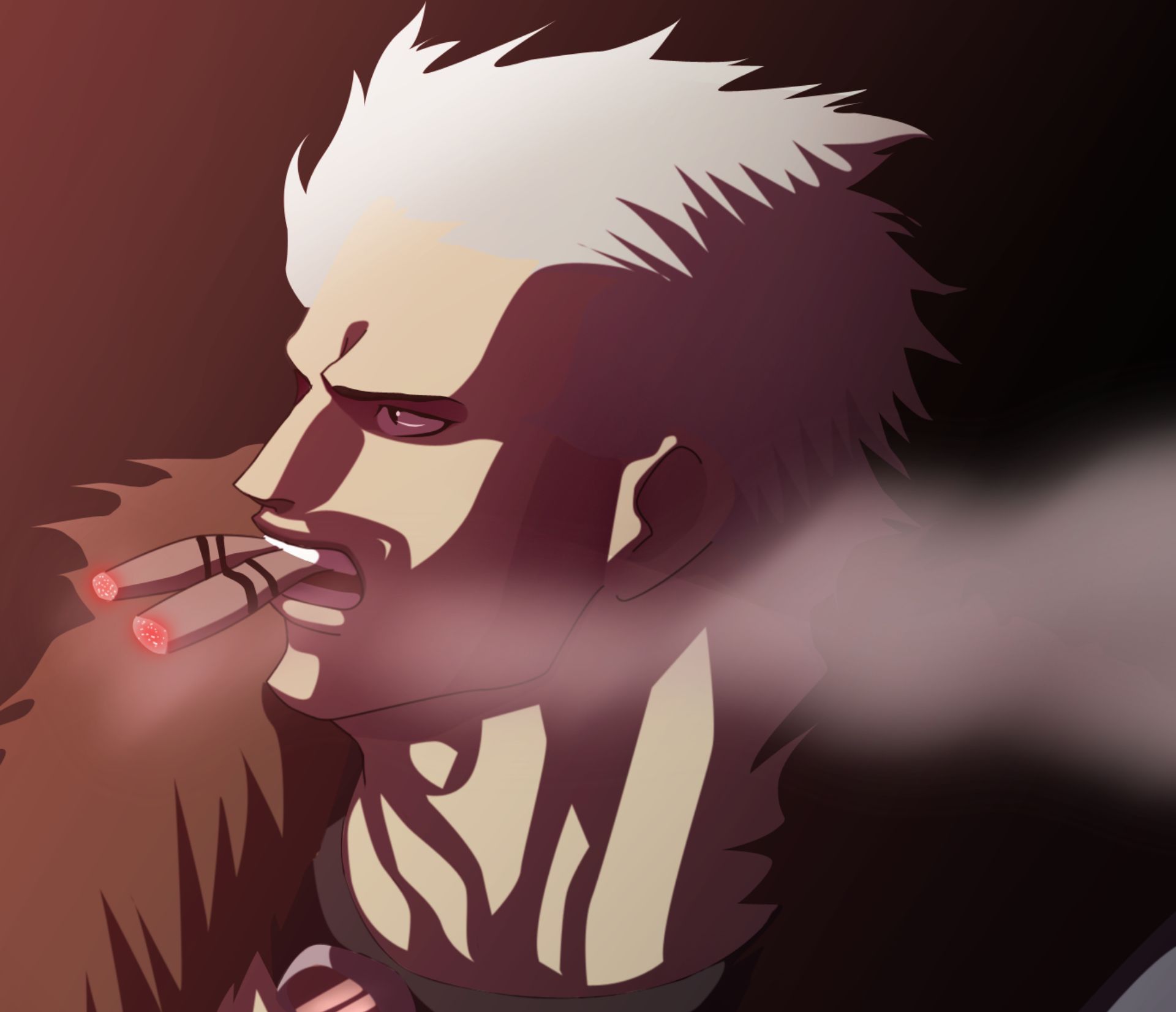 anime, one piece, smoker (one piece)