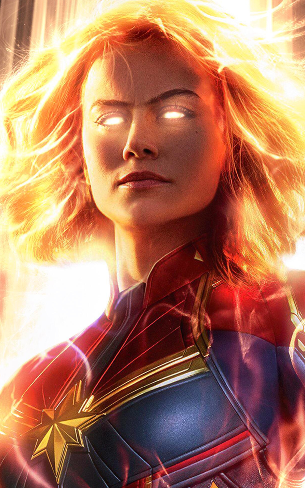 Handy-Wallpaper Filme, Captain Marvel, Brie Larson kostenlos herunterladen.