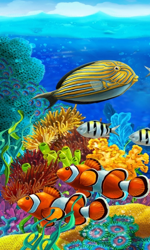 無料モバイル壁紙動物, 魚, 海洋, トロピカル, 水中, 魚類, 海底, 熱帯魚をダウンロードします。