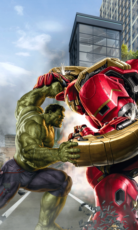 Download mobile wallpaper Hulk, Iron Man, Movie, The Avengers, Avengers: Age Of Ultron, Hulkbuster for free.
