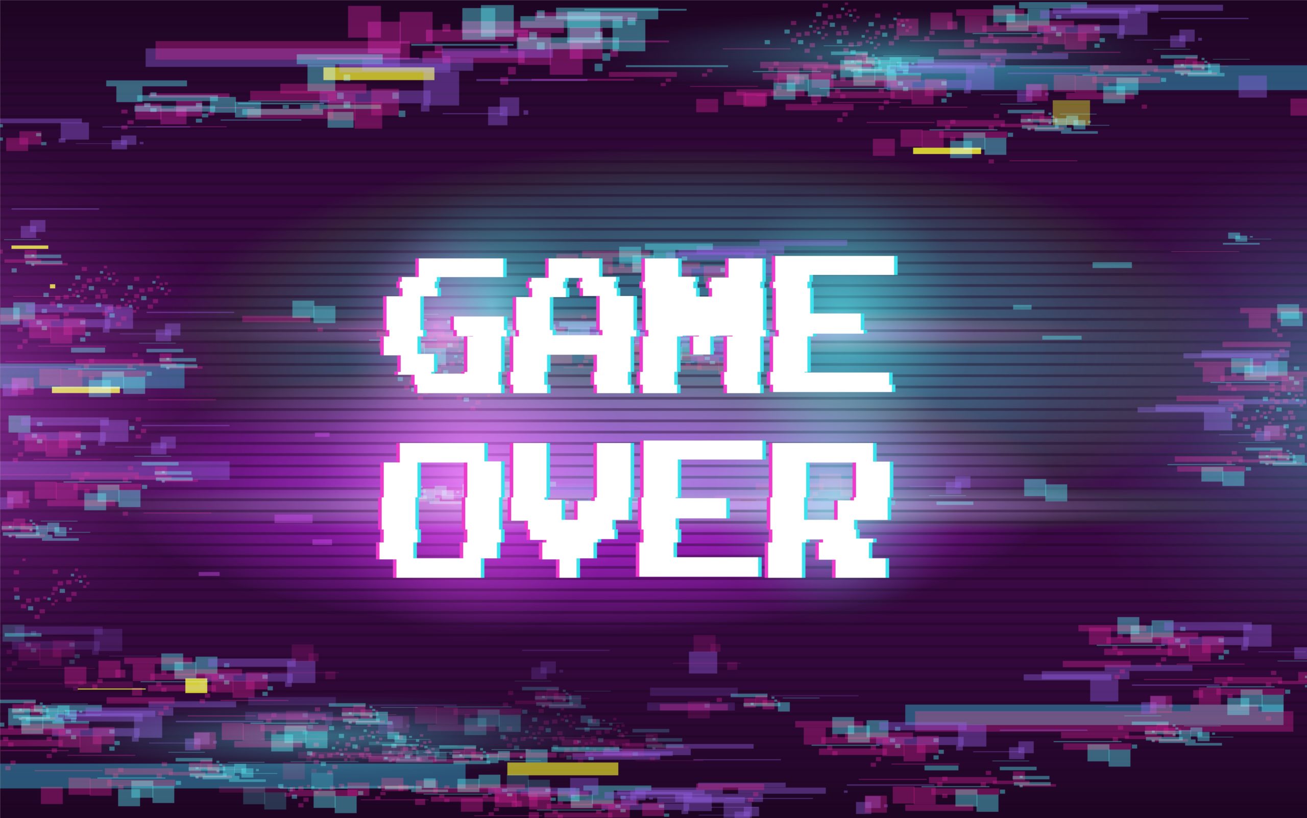video game, game over, glitch
