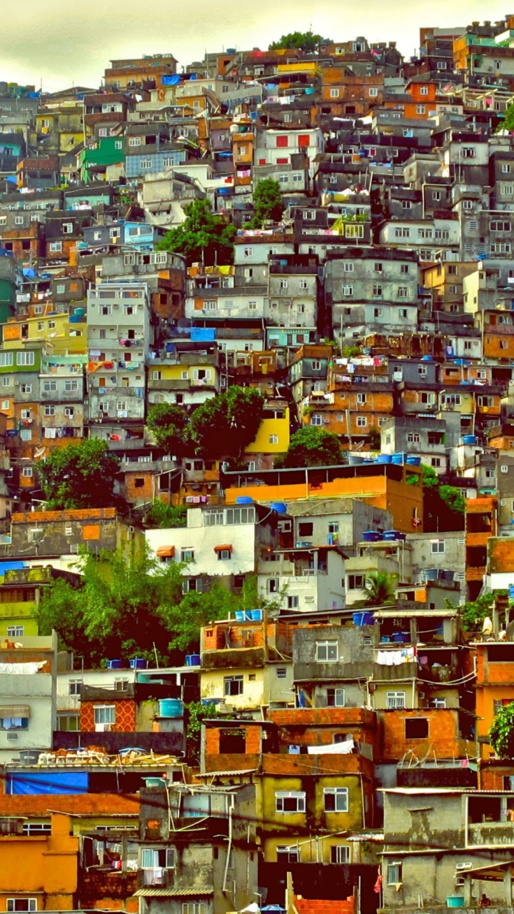 Descarga gratuita de fondo de pantalla para móvil de Ciudad, Casa, Rio De Janeiro, Río De Janeiro, Brasil, Hecho Por El Hombre, Favela.