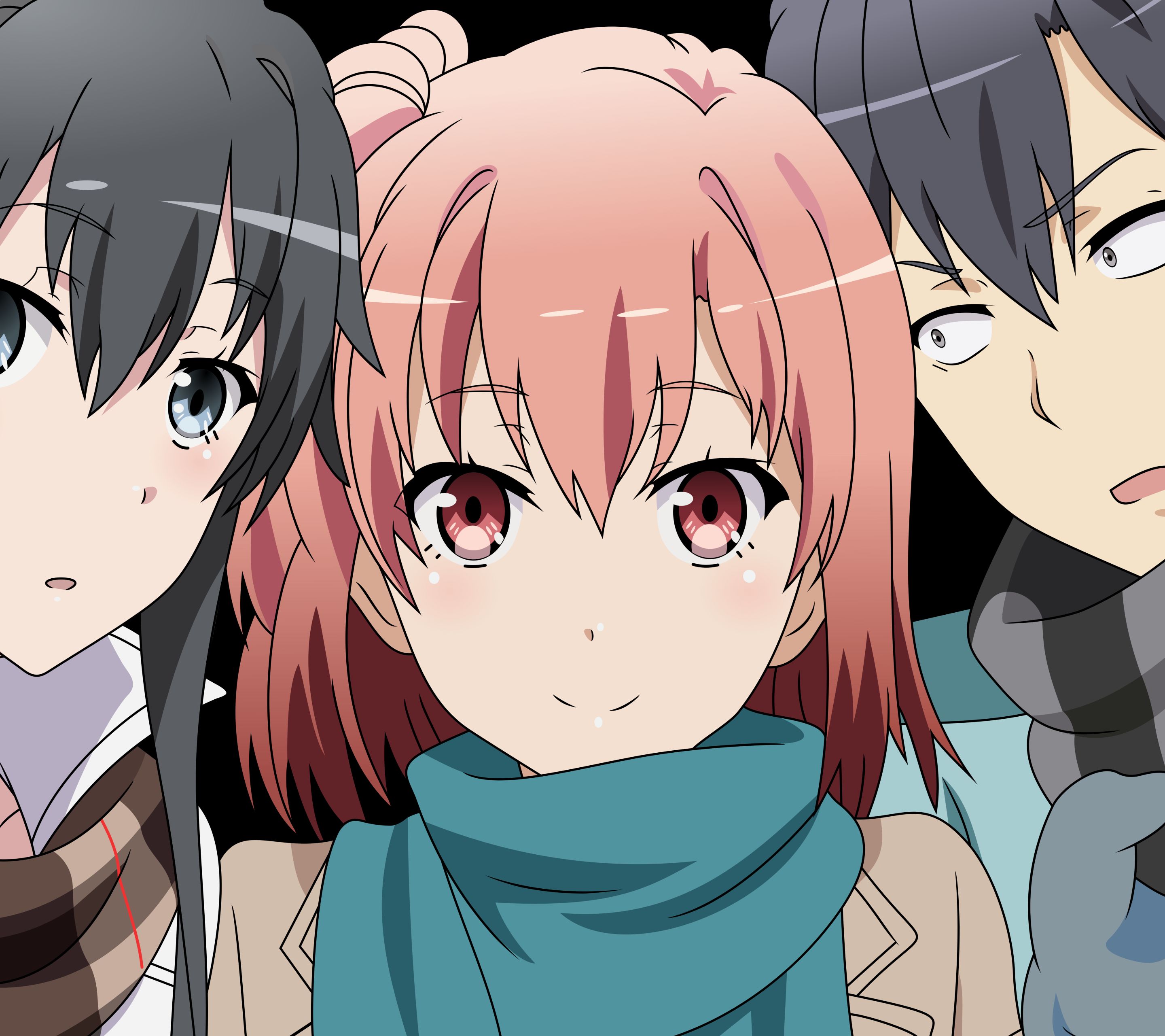 Descarga gratuita de fondo de pantalla para móvil de Animado, Yui Yuigahama, Yahari Ore No Seishun Love Come Wa Machigatteiru, Yukino Yukinoshita, Hachiman Hikigaya.