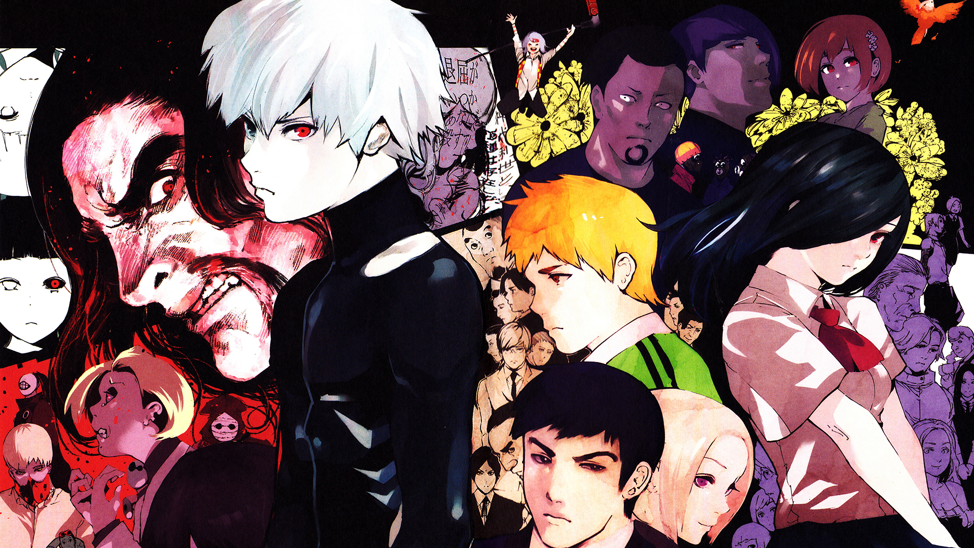 Free download wallpaper Anime, Ken Kaneki, Tokyo Ghoul, Touka Kirishima on your PC desktop