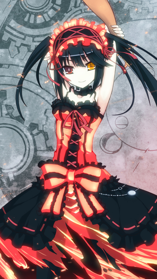 Handy-Wallpaper Animes, Datum A Live, Kurumi Tokisaki kostenlos herunterladen.