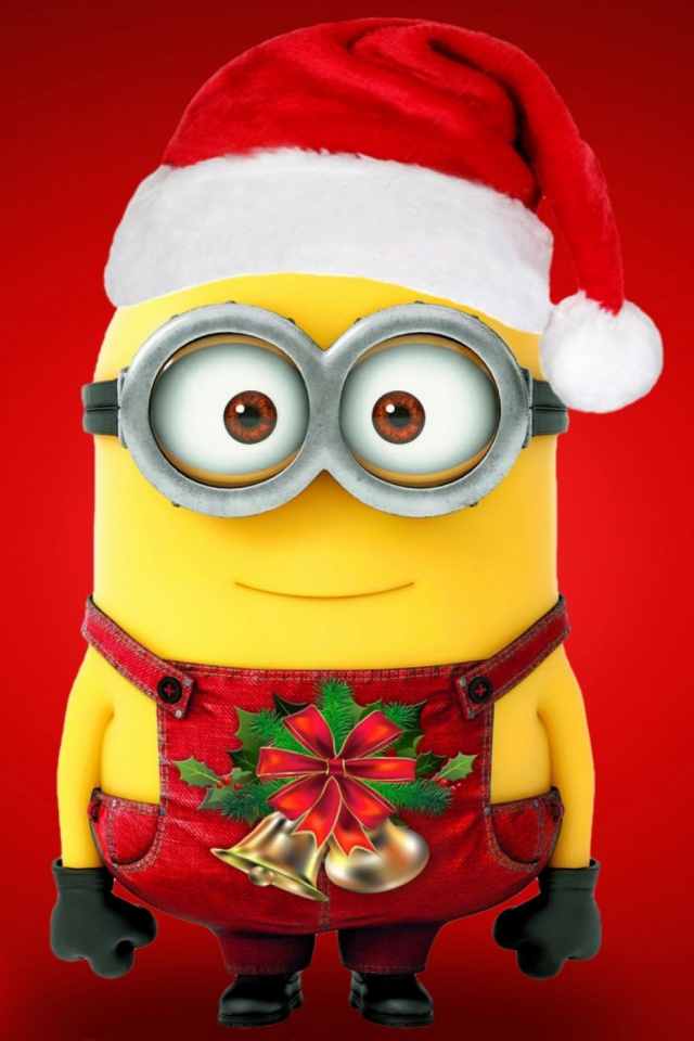 Download mobile wallpaper Christmas, Movie, Santa Hat, Minions, Bob (Minions) for free.