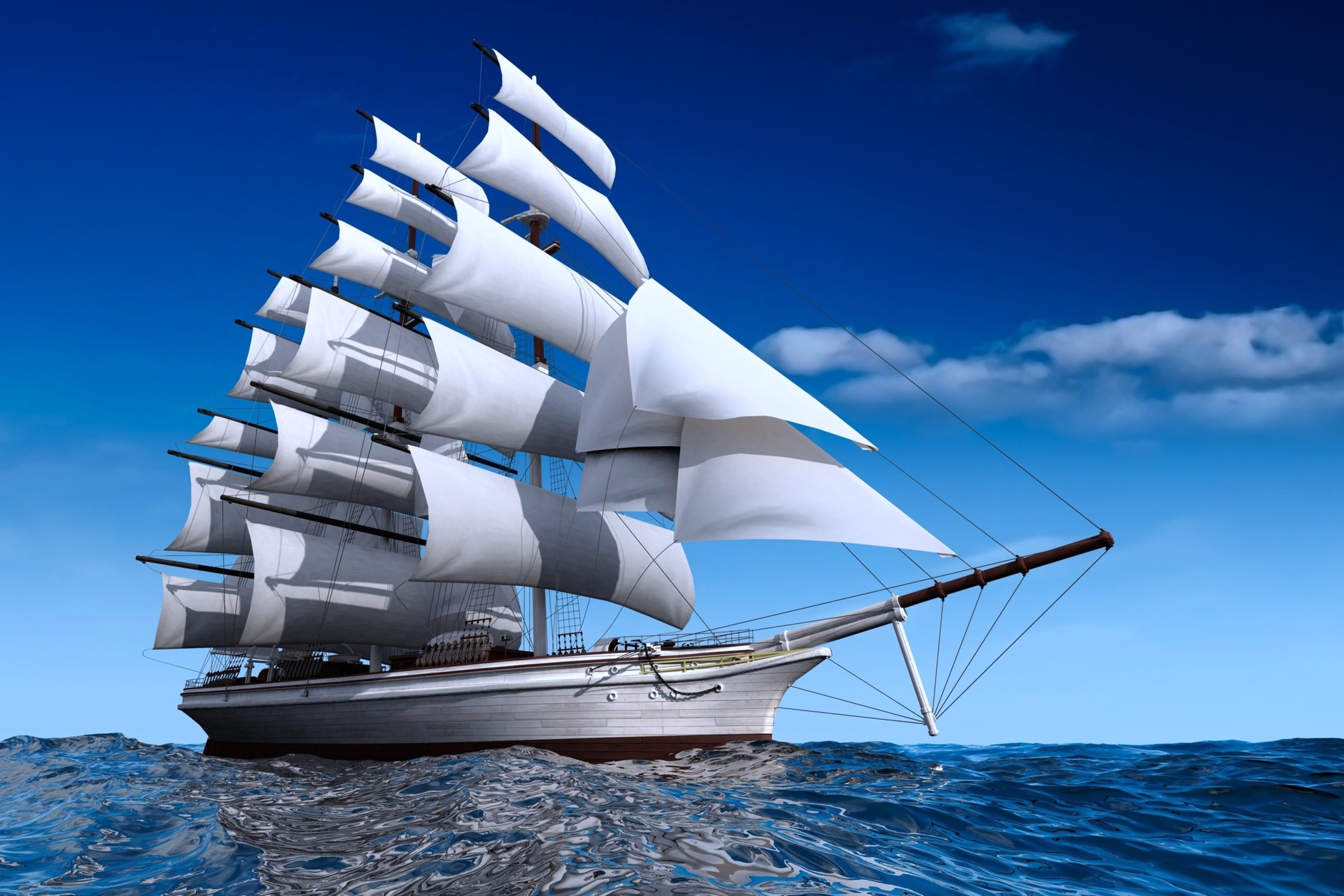 Free download wallpaper Sea, Ocean, Ship, Sailing, Vehicles, Sailing Ship on your PC desktop