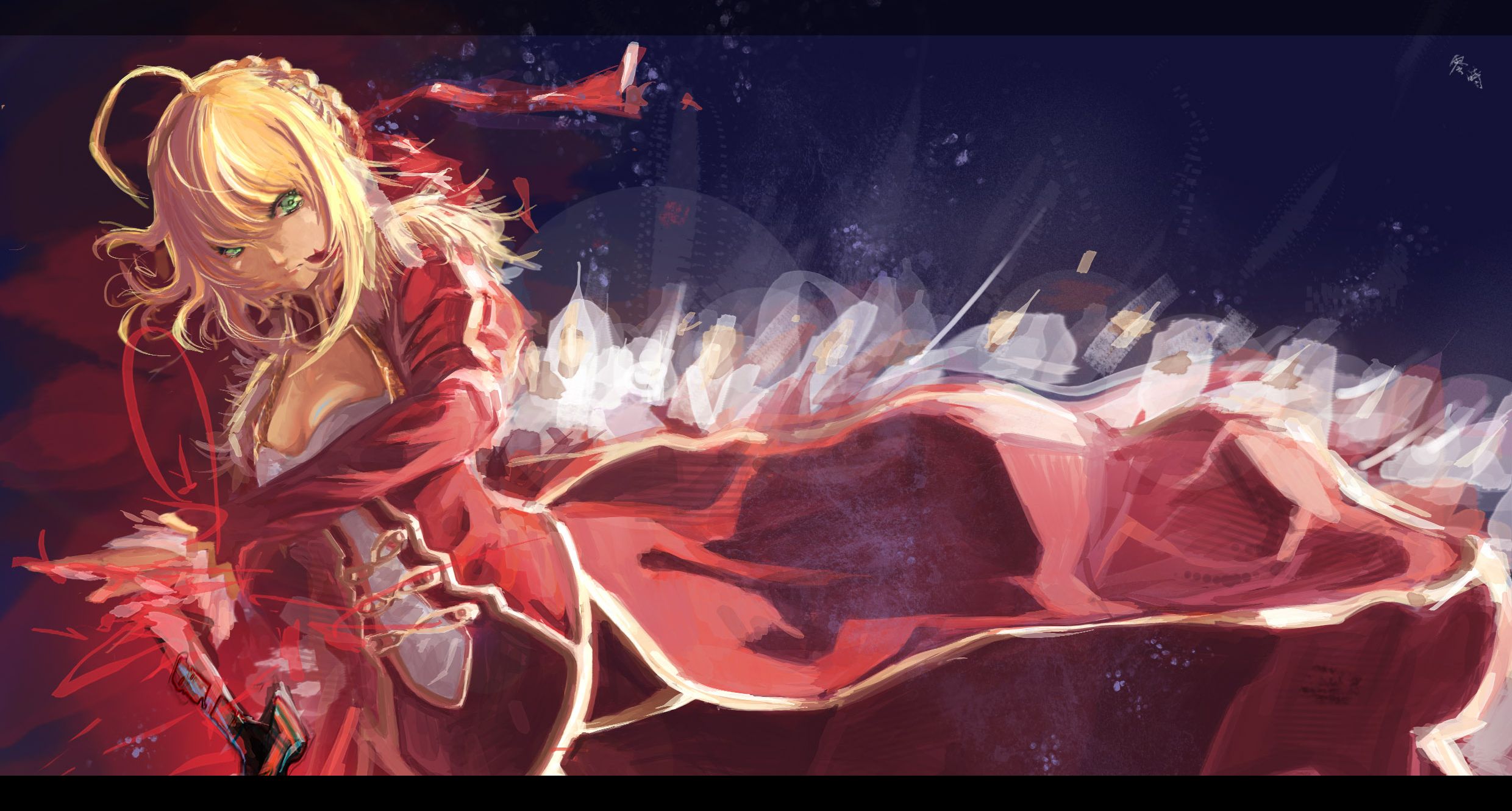 Free download wallpaper Fate/extra, Red Saber, Fate Series, Anime on your PC desktop