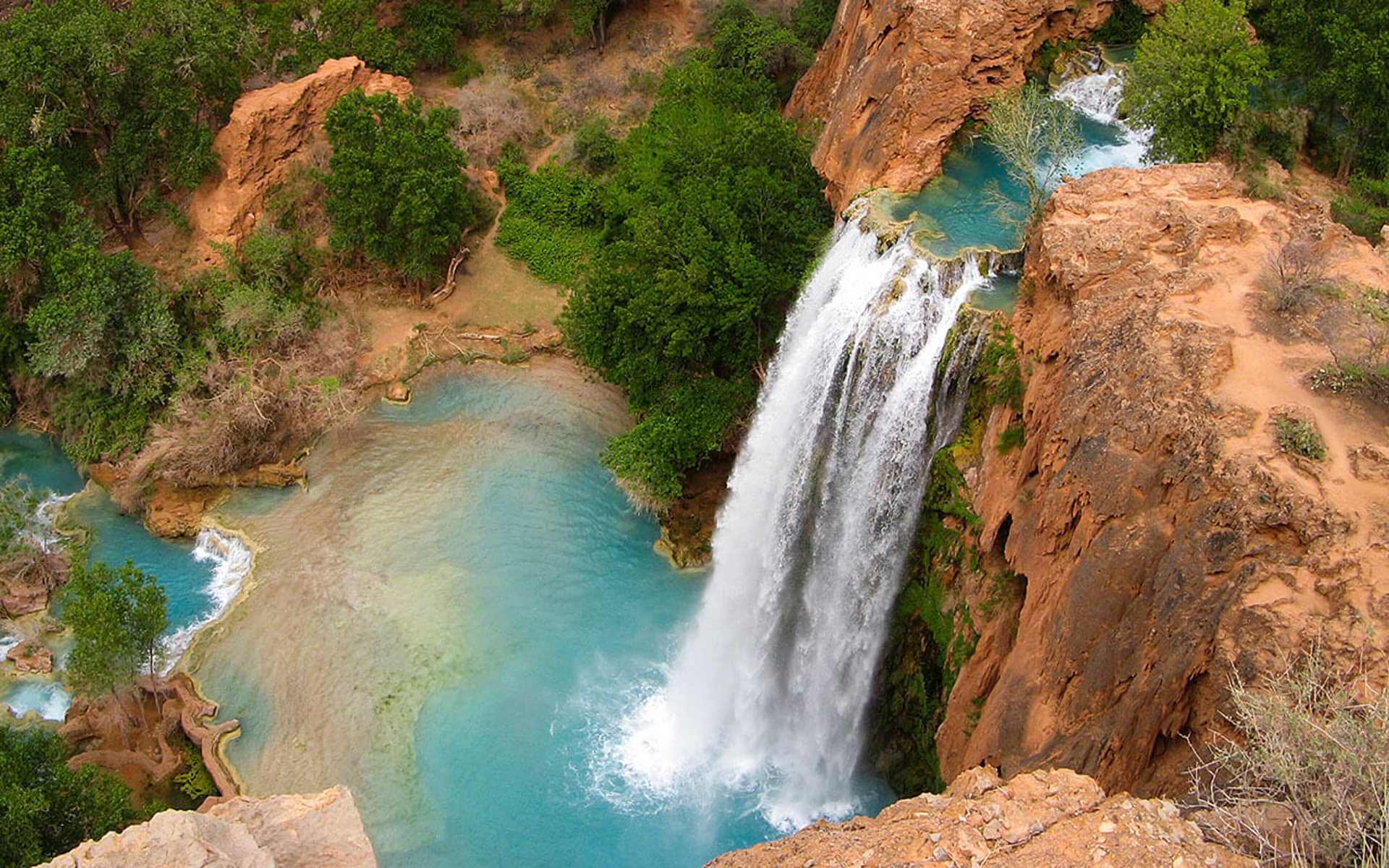 Download mobile wallpaper Waterfalls, Waterfall, Earth, Havasu Falls for free.