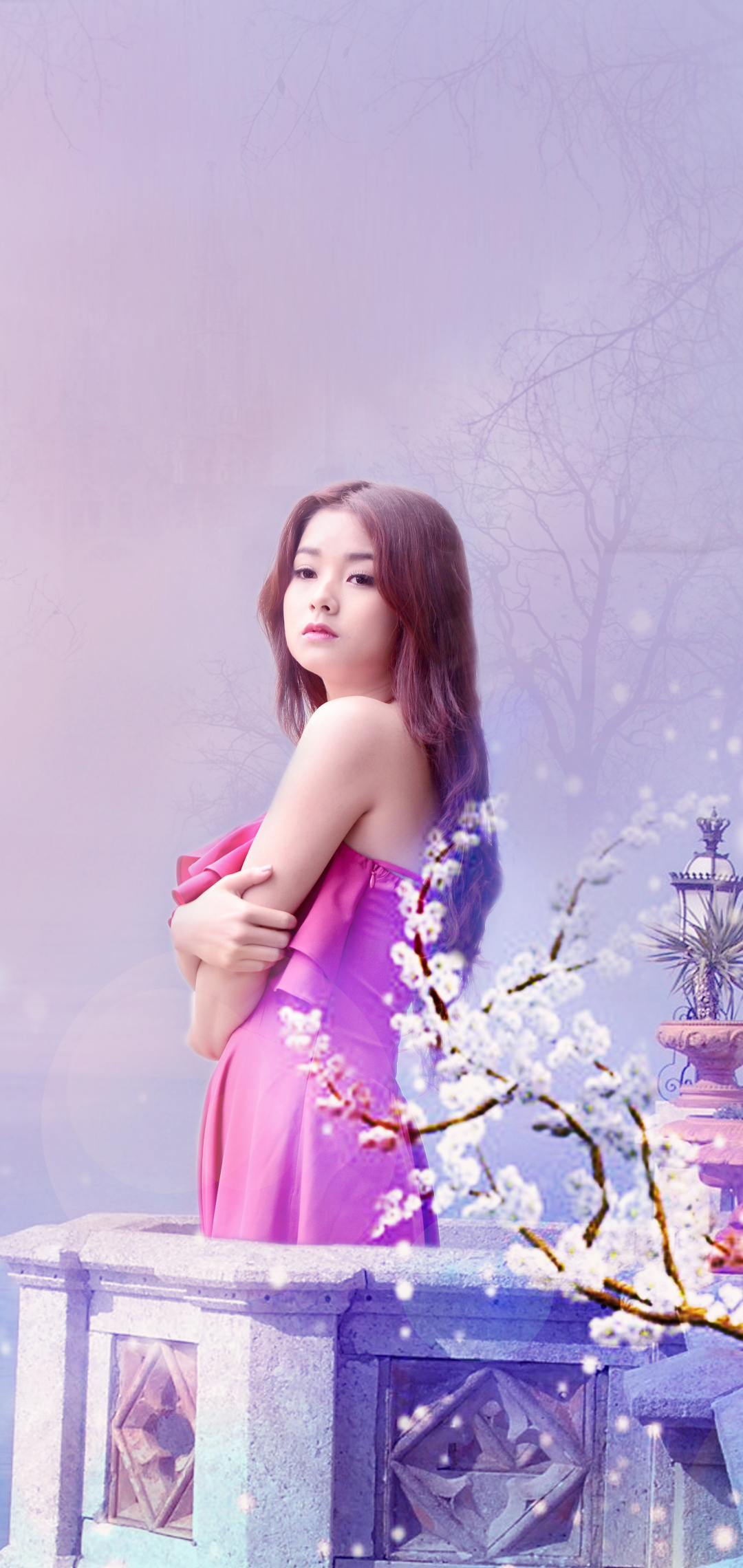 Download mobile wallpaper Spring, Women, Blossom, Asian, Vietnamese for free.