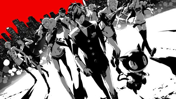 HDデスクトップ 壁紙: ペルソナ5 ロイヤル, 新島 誠, 高巻杏, 北川祐介, 明智五郎, モルガナ（ペルソナ）, ペルソナ, 主人公 ...