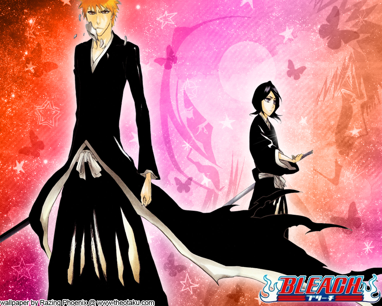 Free download wallpaper Anime, Bleach, Rukia Kuchiki, Ichigo Kurosaki on your PC desktop