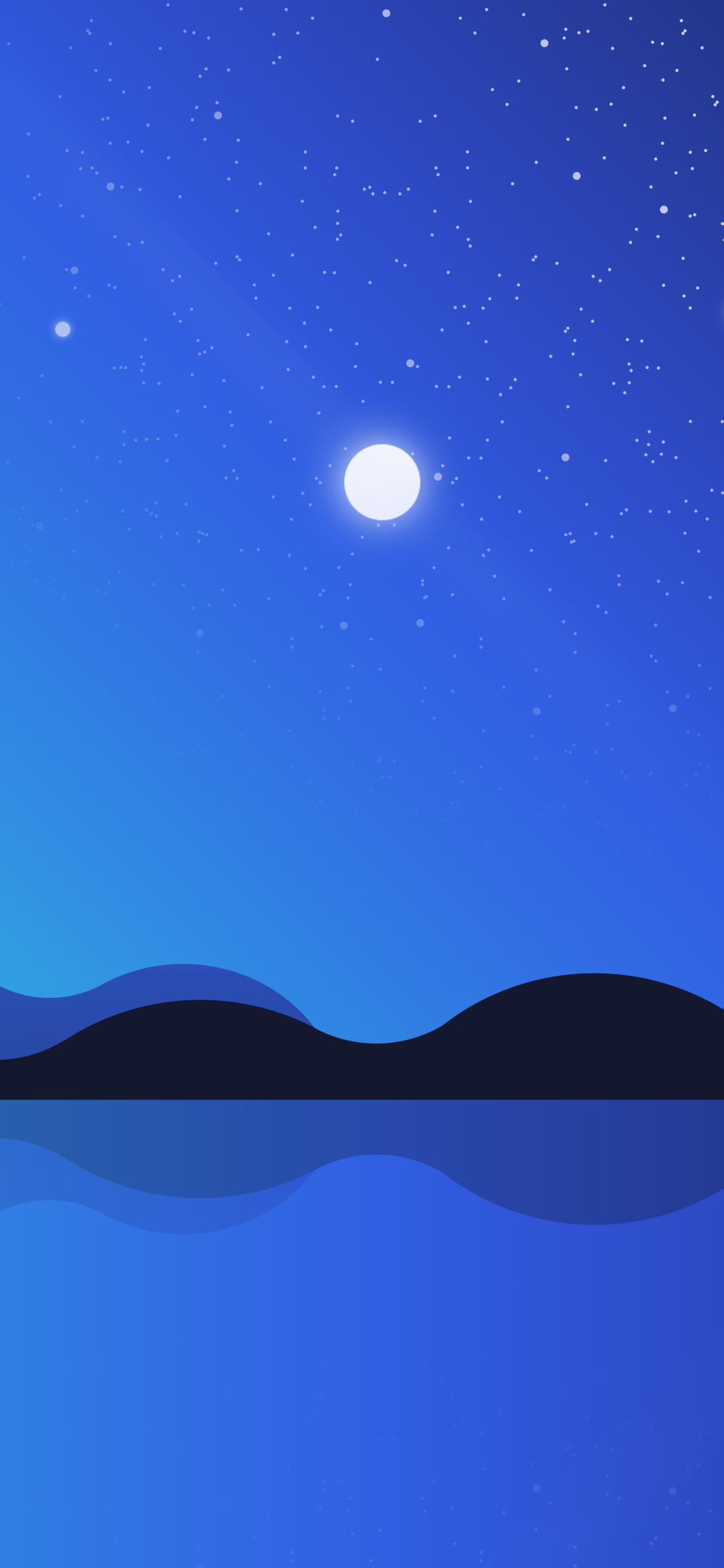 Download mobile wallpaper Landscape, Stars, Night, Artistic, Minimalist for free.