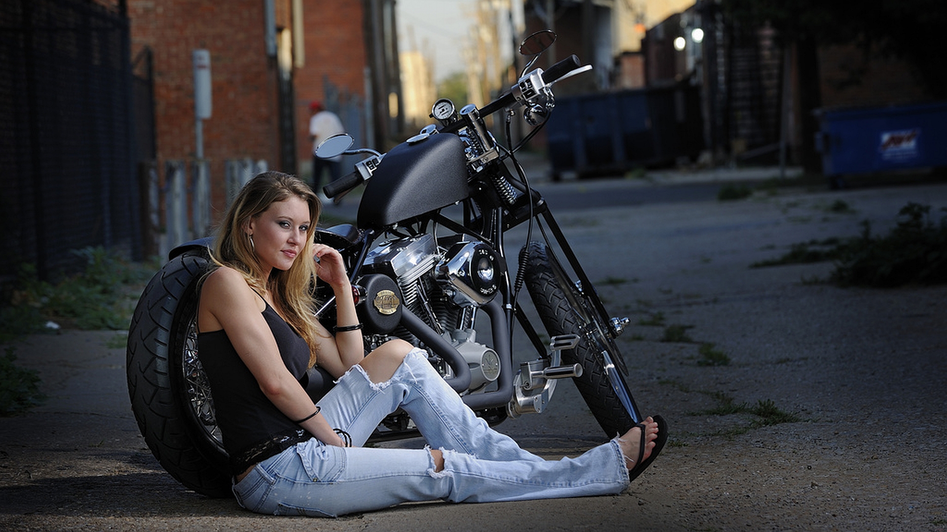 Download mobile wallpaper Girls & Motorcycles, Women for free.