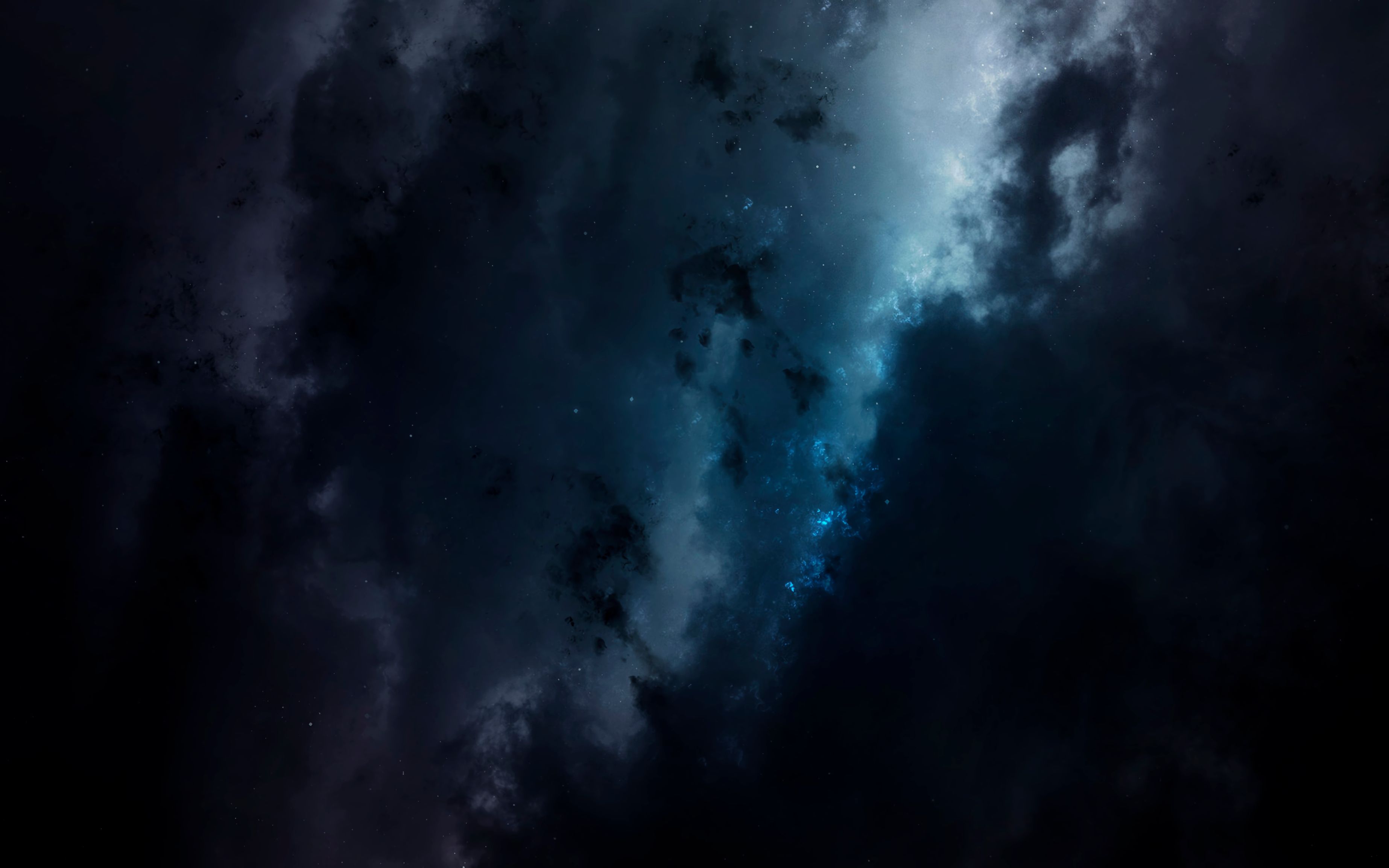 Download mobile wallpaper Clouds, Starry Sky, Nebula, Dark for free.