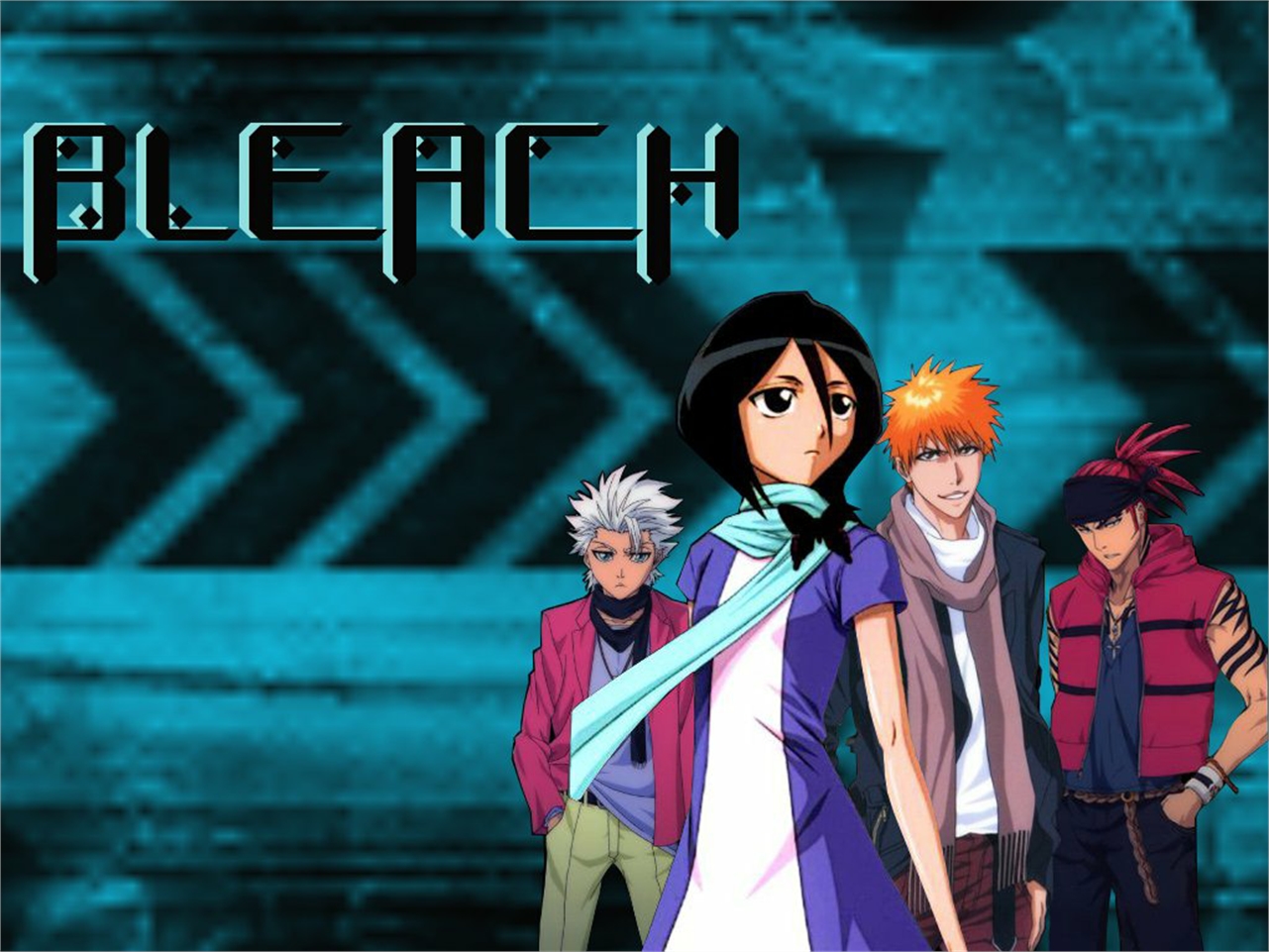 Free download wallpaper Anime, Bleach, Rukia Kuchiki, Renji Abarai, Ichigo Kurosaki, Tōshirō Hitsugaya on your PC desktop