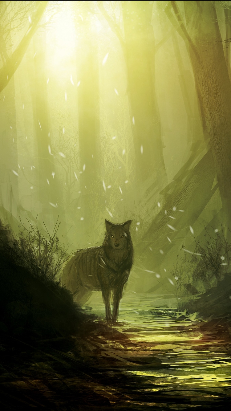 Download mobile wallpaper Fantasy, Wolf, Fantasy Animals for free.